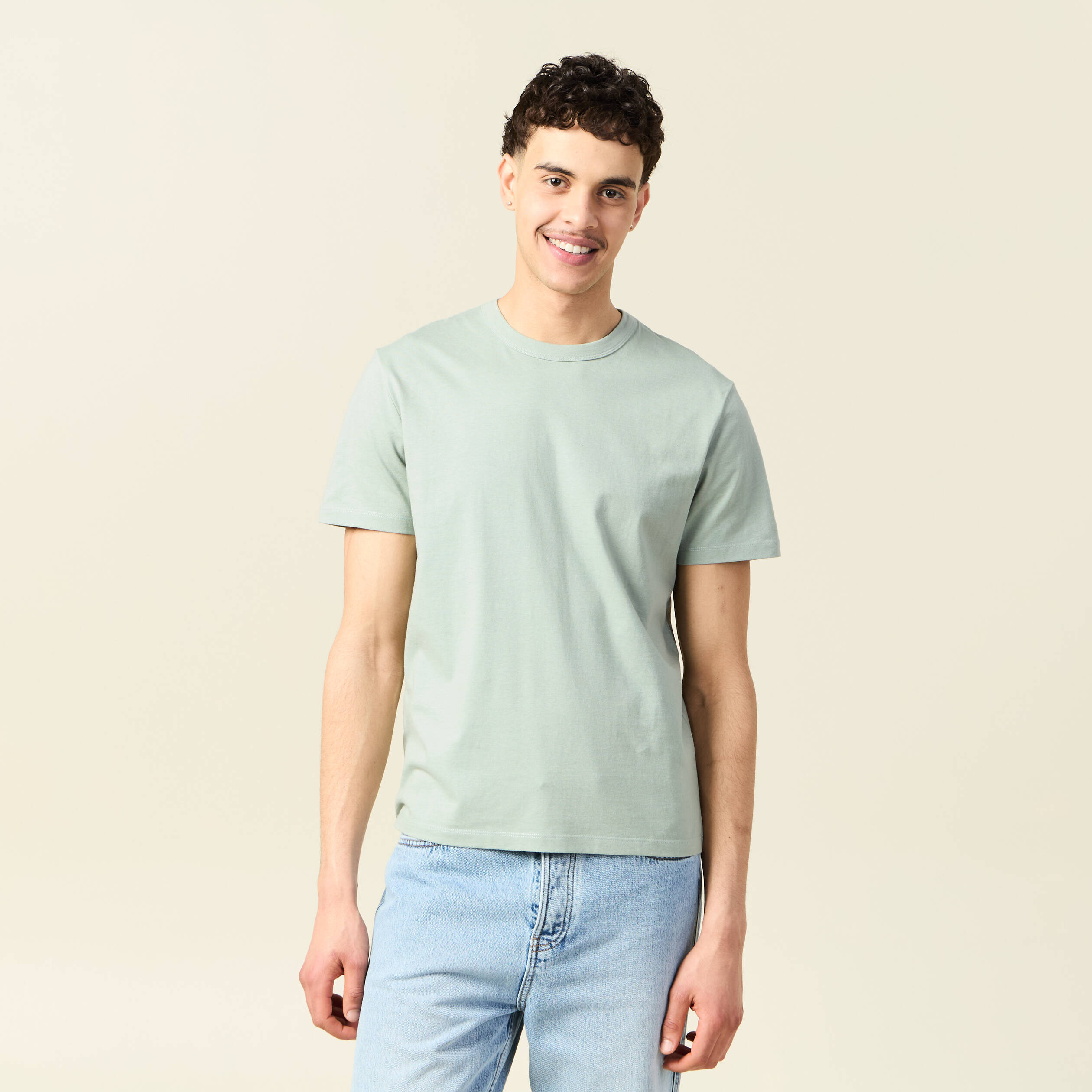 t shirt eco responsable vert olive homme T-shirt éco-responsable vert olive homme