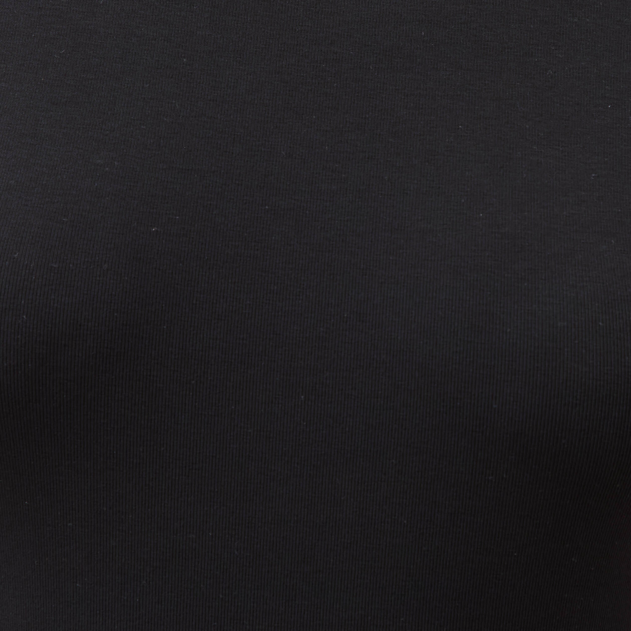 Body ajust&eacute; col rond manches d&eacute;bardeur noir femme