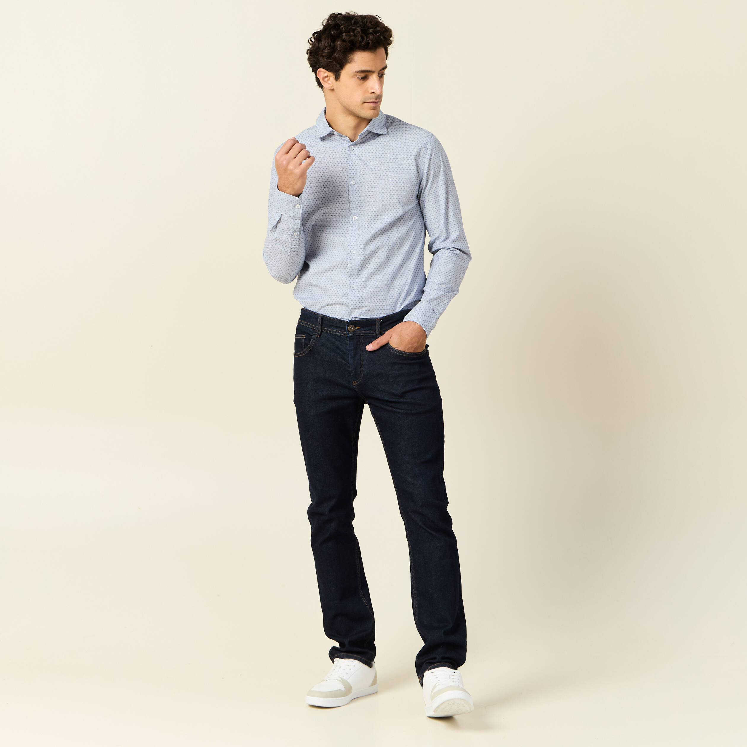 chemise manches longues bleu homme Chemise manches longues bleu homme