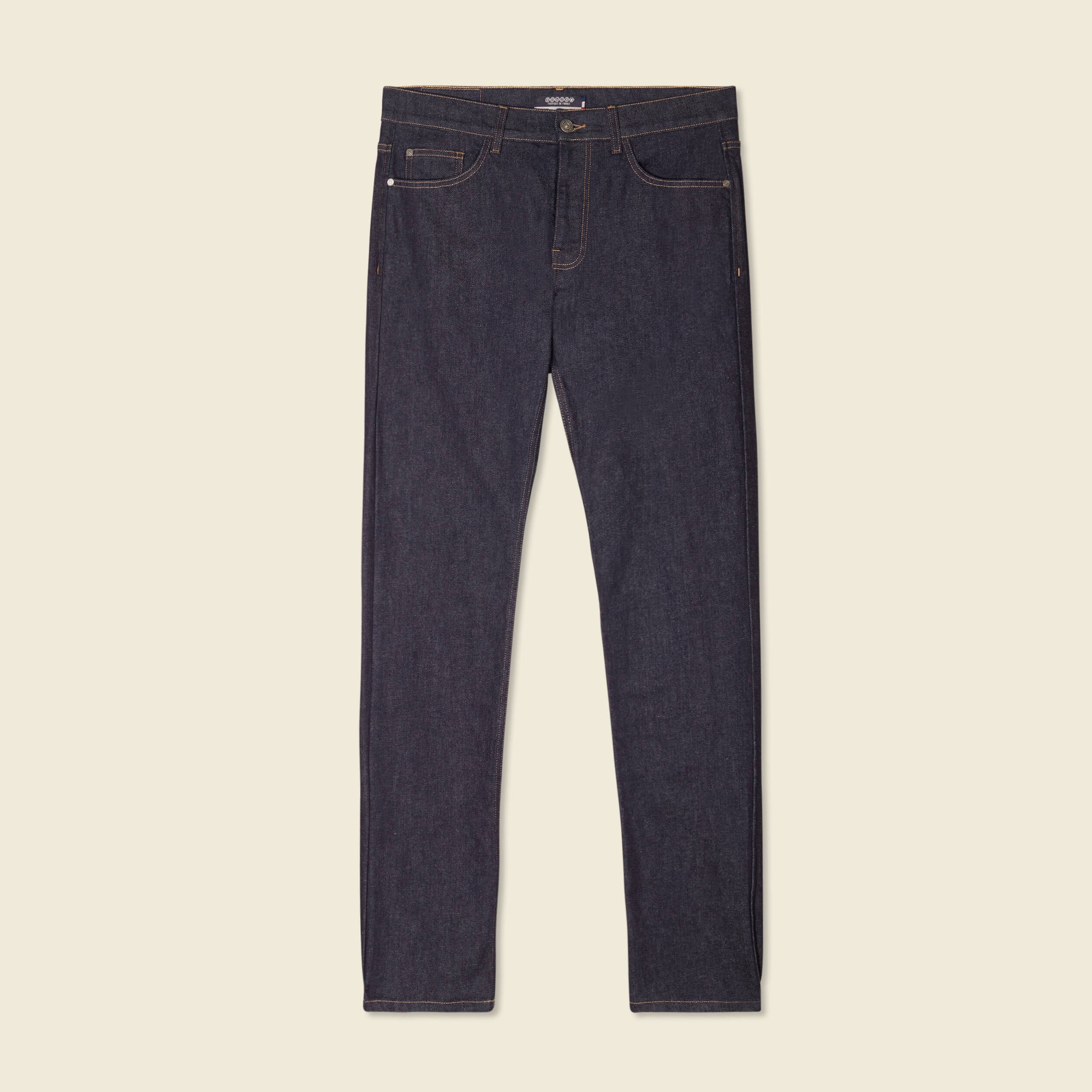 Jeans straight fabriqu&eacute; en France denim brut rinse homme
