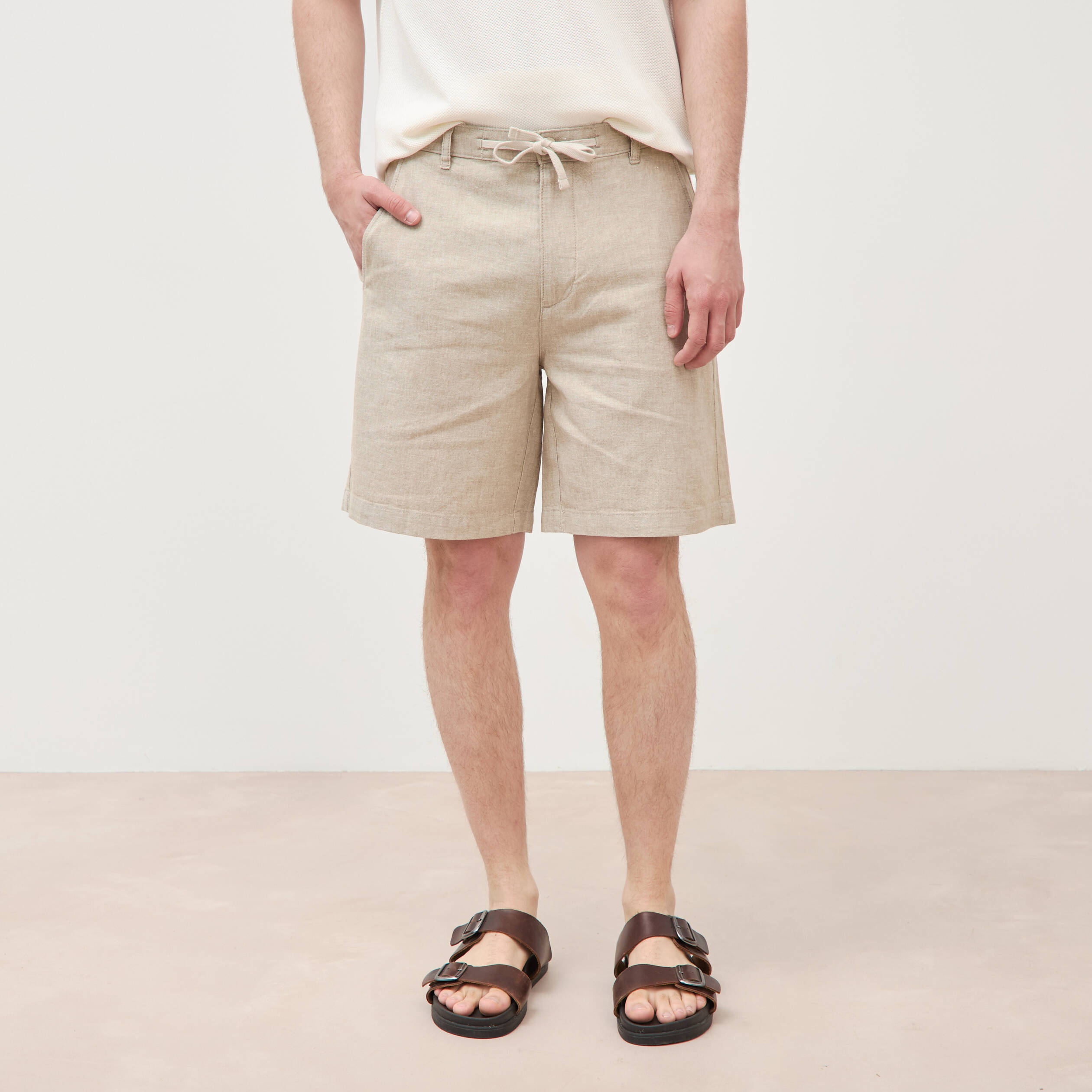 Bermuda vert olive homme