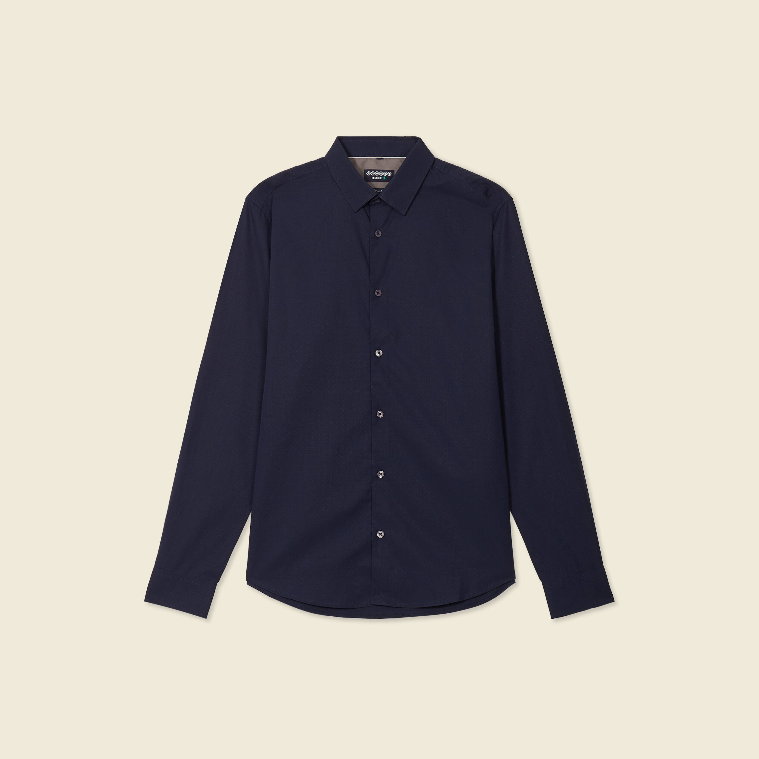 Chemise manches longues bleu marine homme