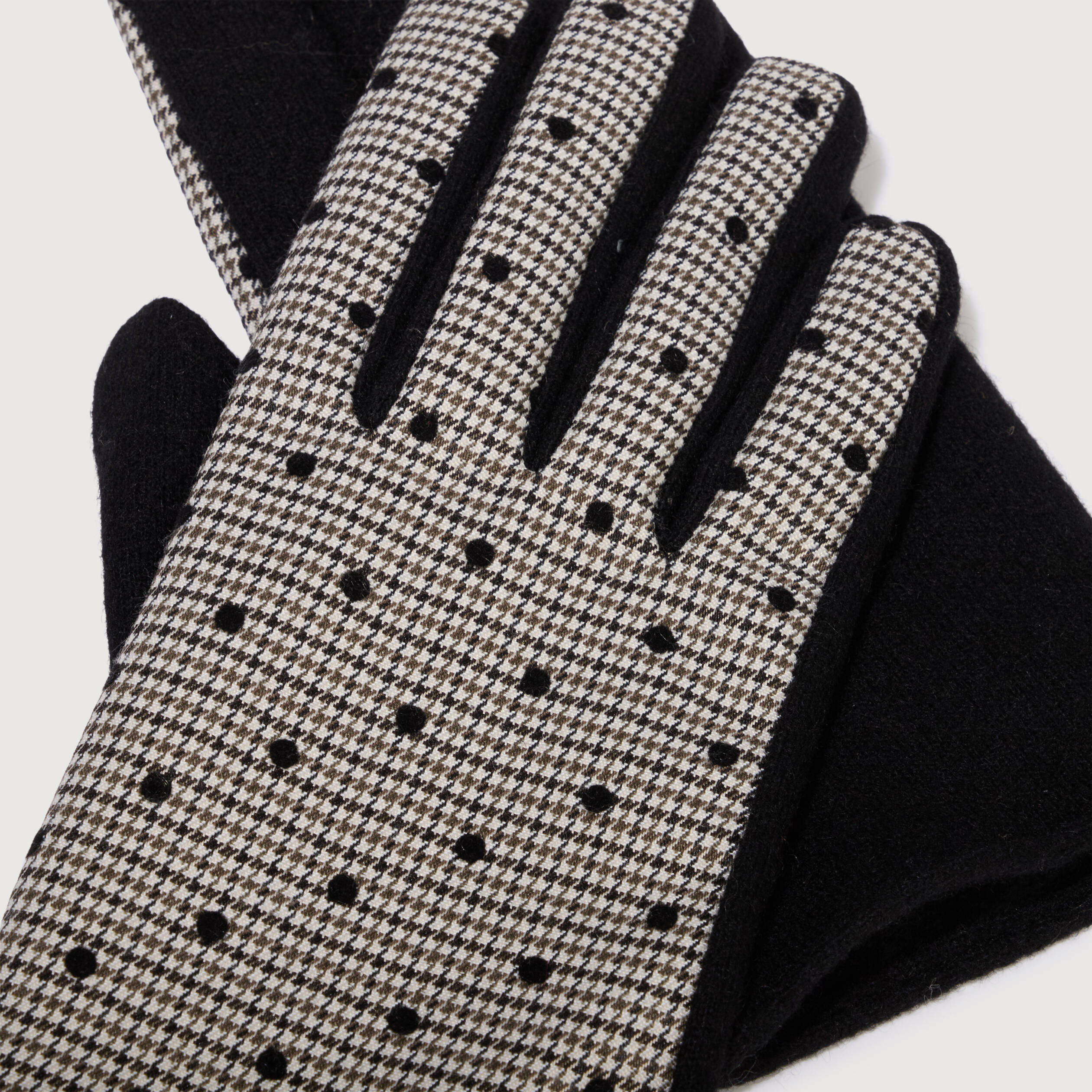 Gants avec doublure noir femme