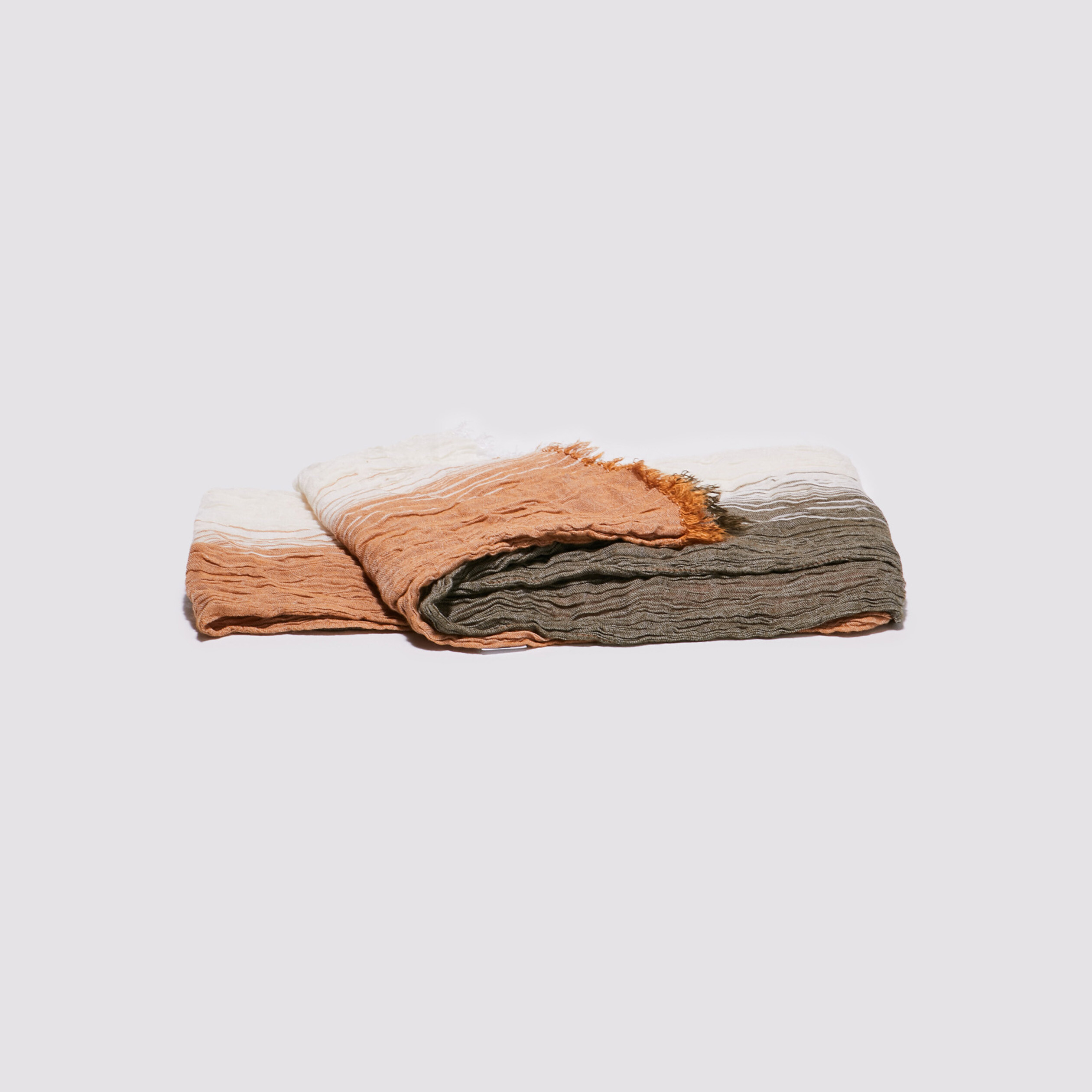 foulard froisse vert kaki homme Foulard froissé vert kaki homme