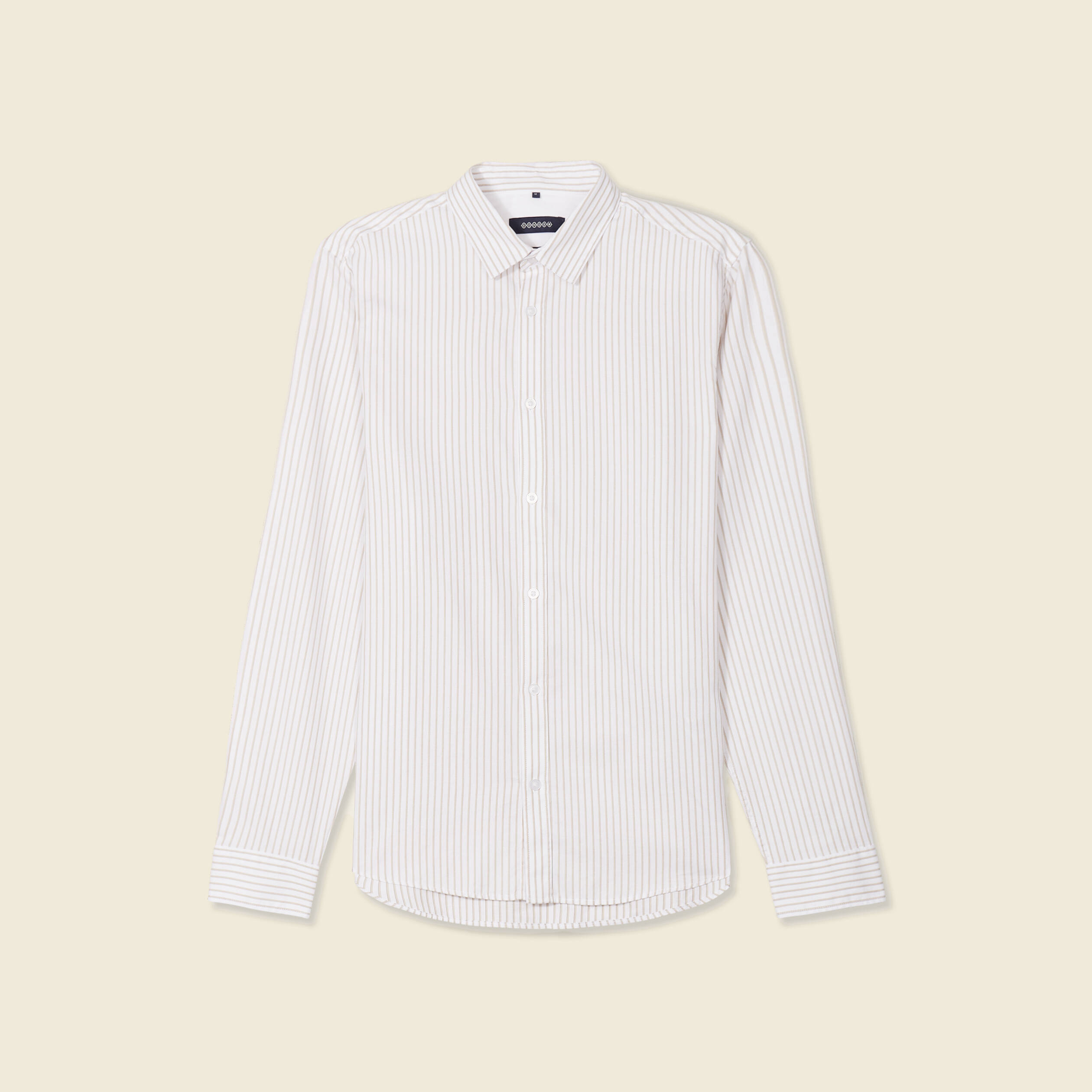 chemise manches longues beige homme Chemise manches longues beige homme
