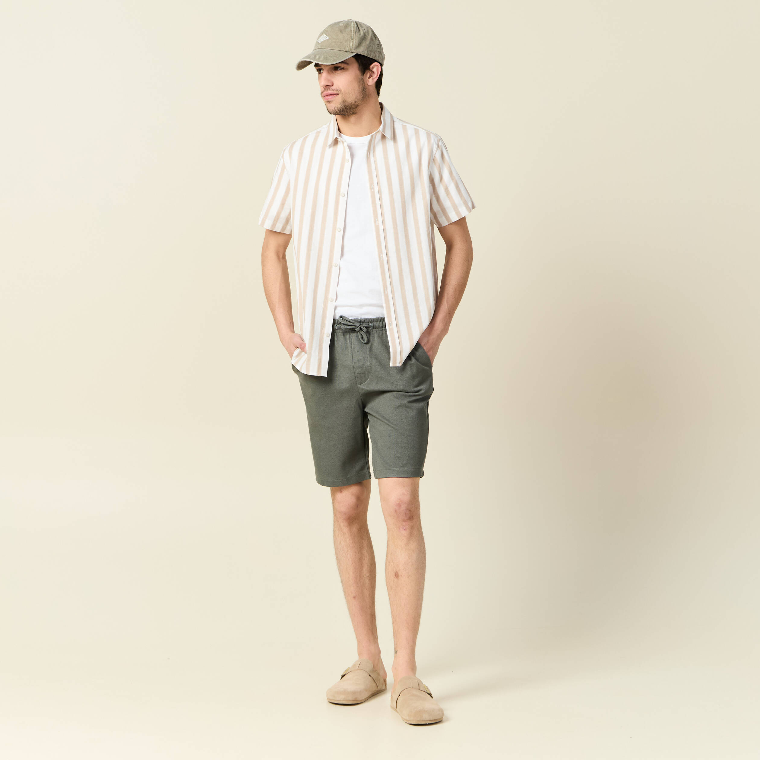 chemise manches courtes sable homme Chemise manches courtes sable homme