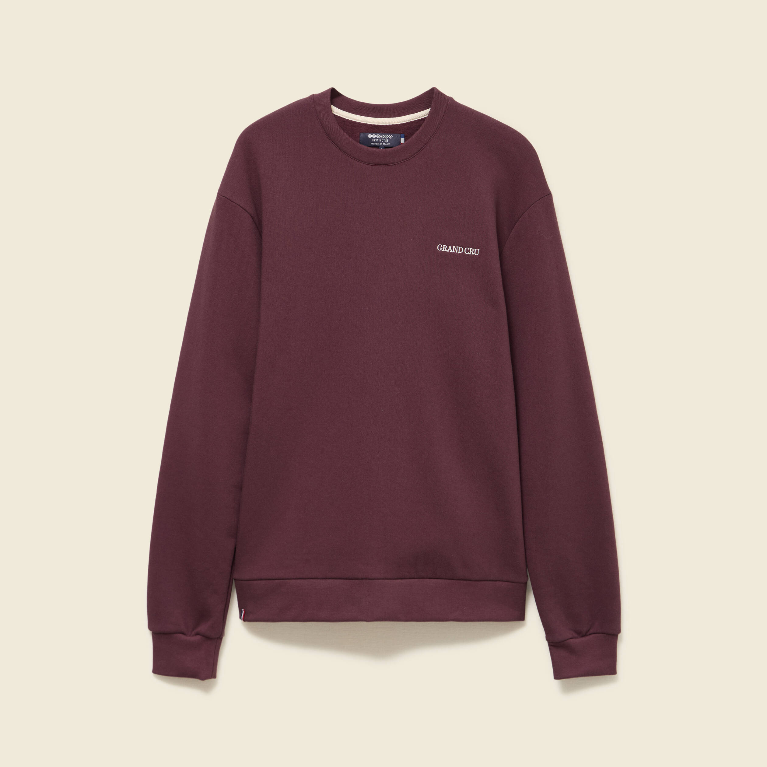 Sweat manches longues bordeaux homme
