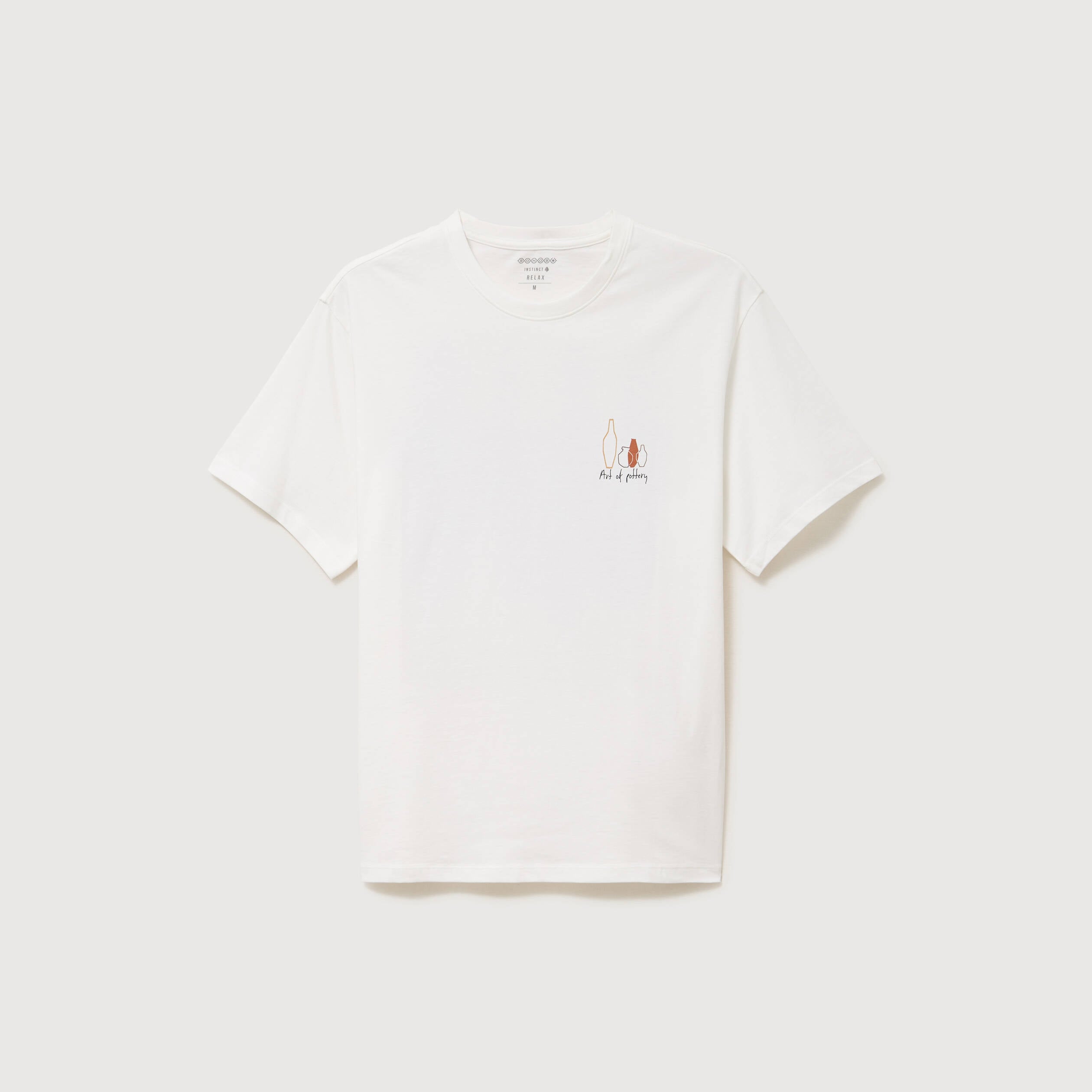T-shirt en coton ecru homme
