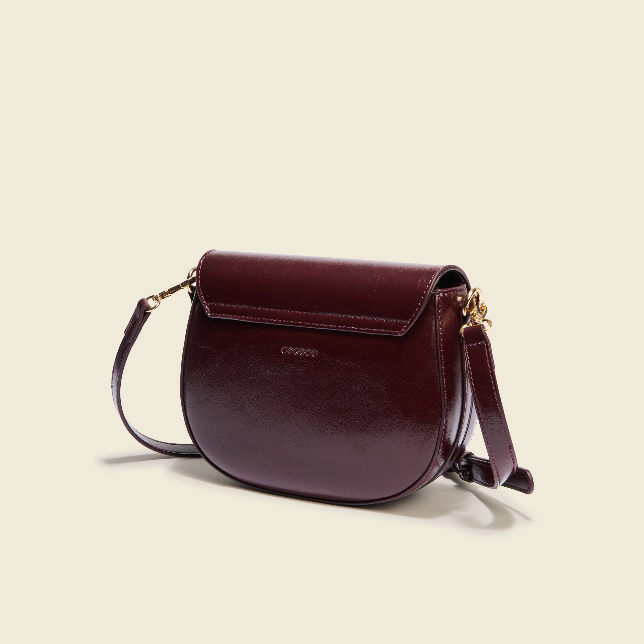 Sac bandouli&egrave;re avec doublure prune femme