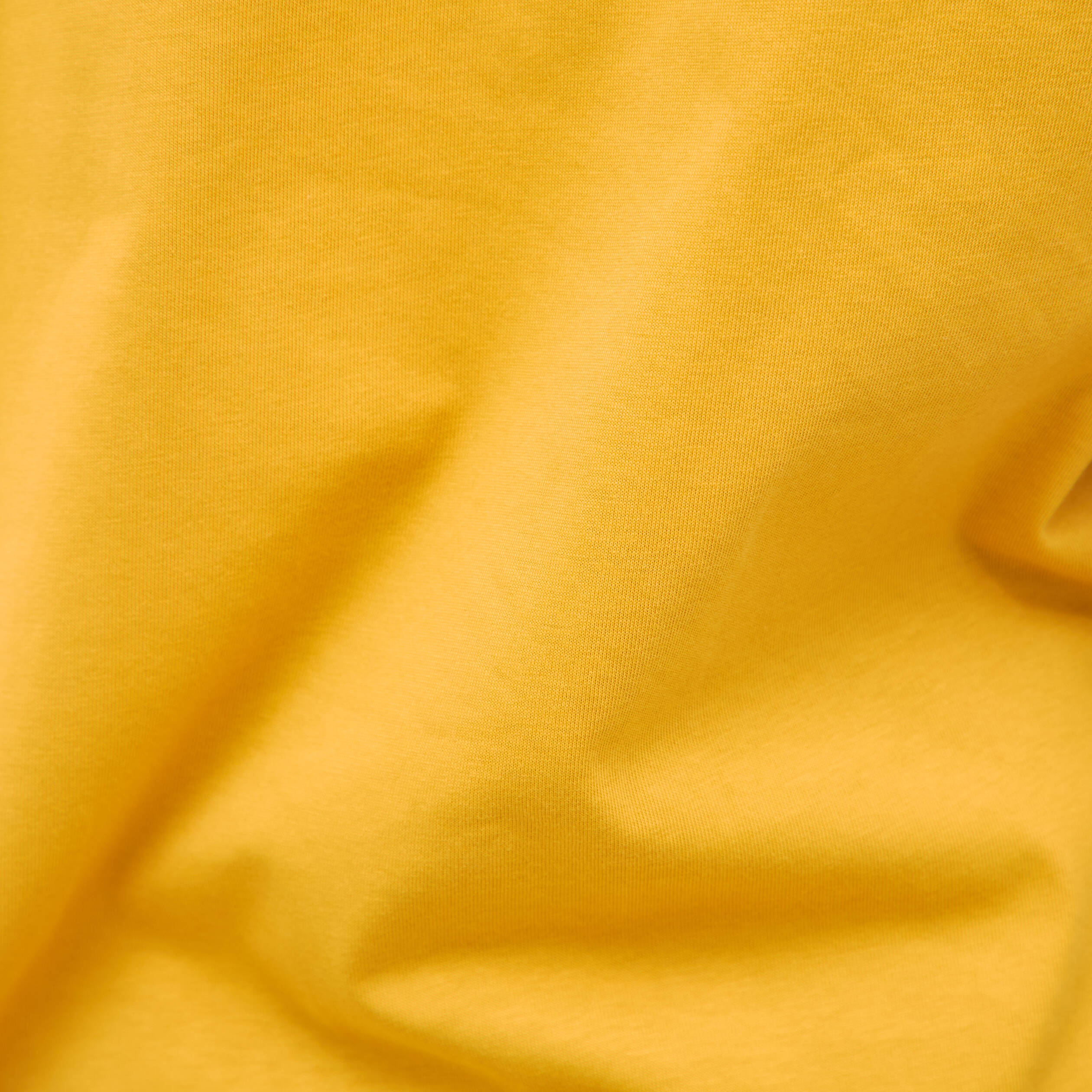 T-shirt droit col rond brod&eacute; en coton jaune or femme