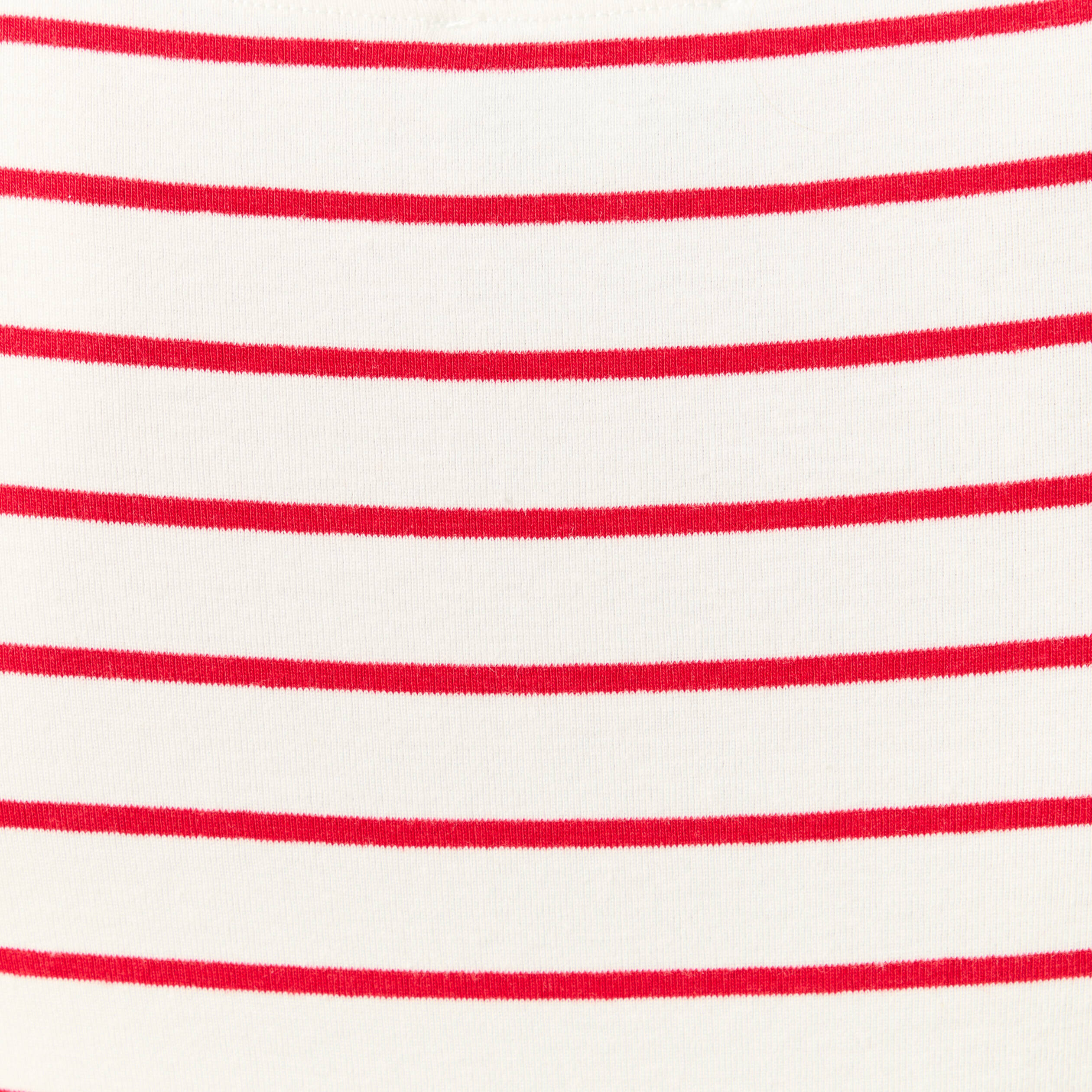 T-shirt ray&eacute; ajust&eacute; manches longues rouge femme