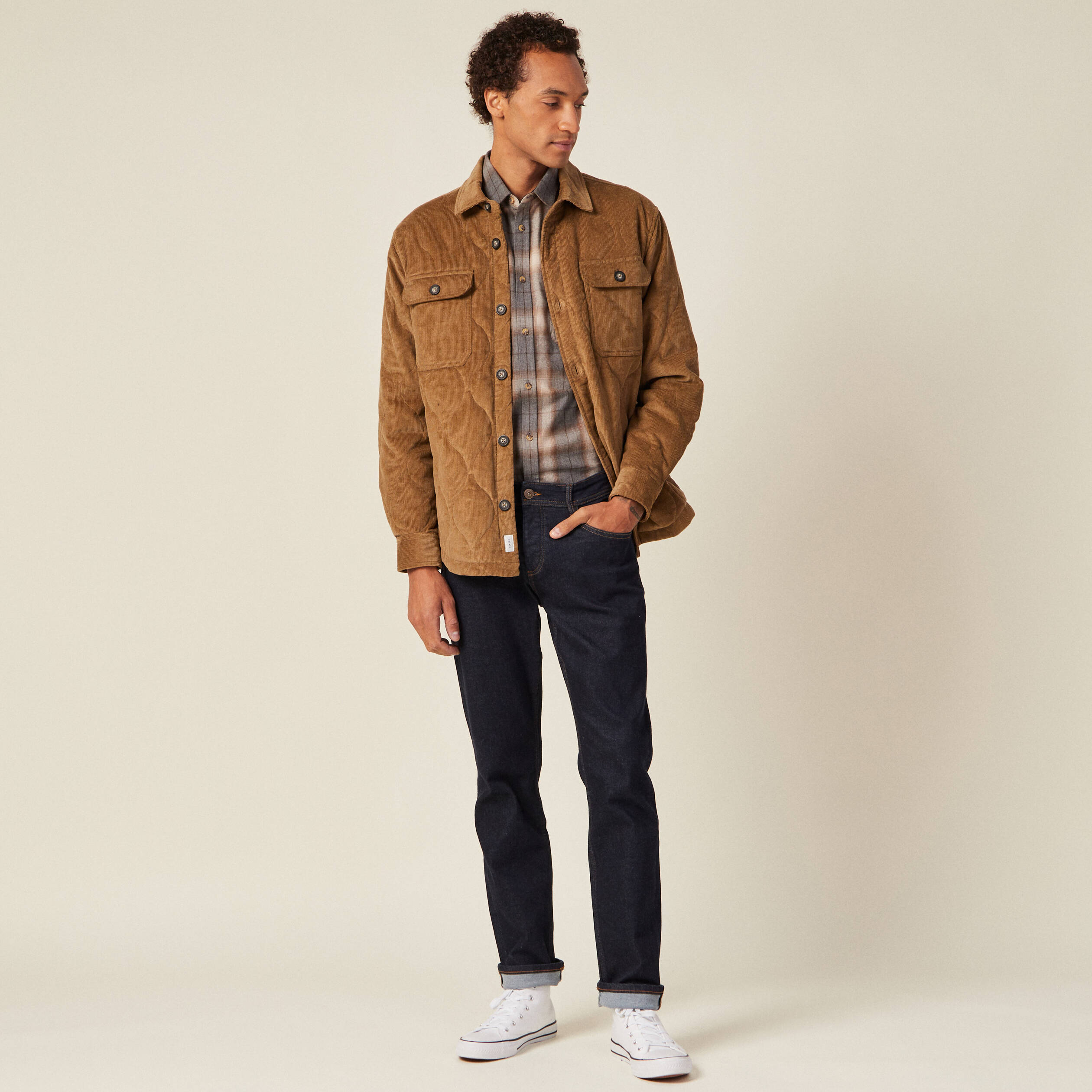 chemise manches longues ecru homme Chemise manches longues ecru homme