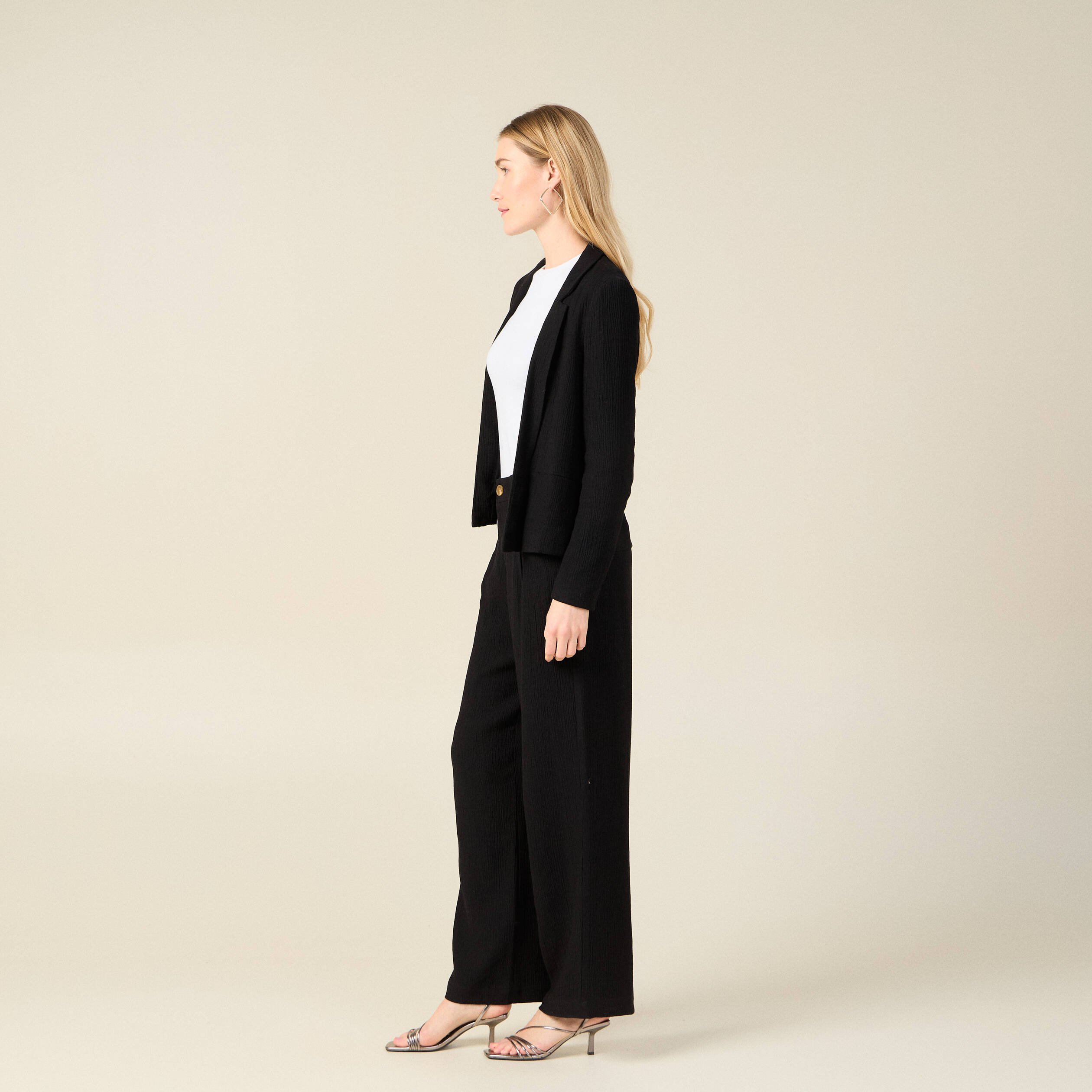 veste blazer eco responsable noir femme Veste blazer éco-responsable noir femme