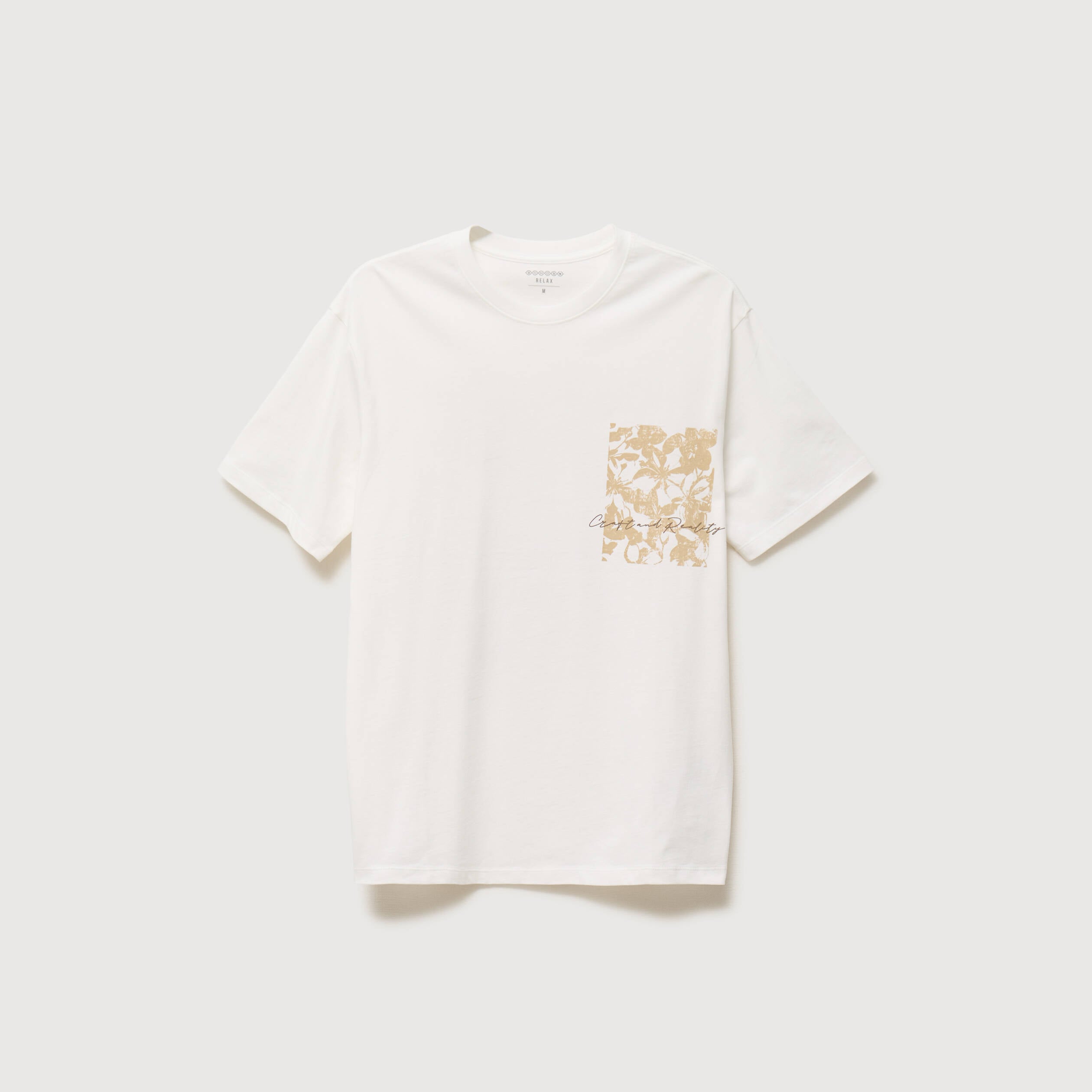 T-shirt en coton ecru homme