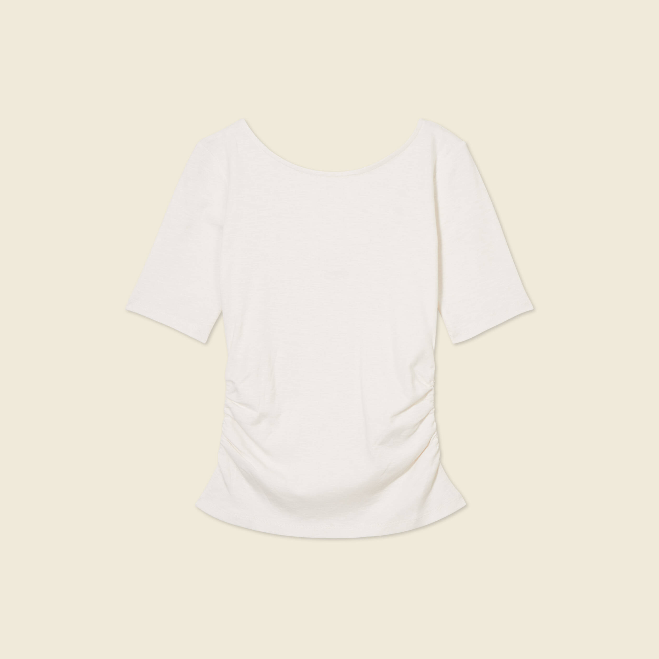 t shirt manches courtes ecru femme T-shirt manches courtes ecru femme