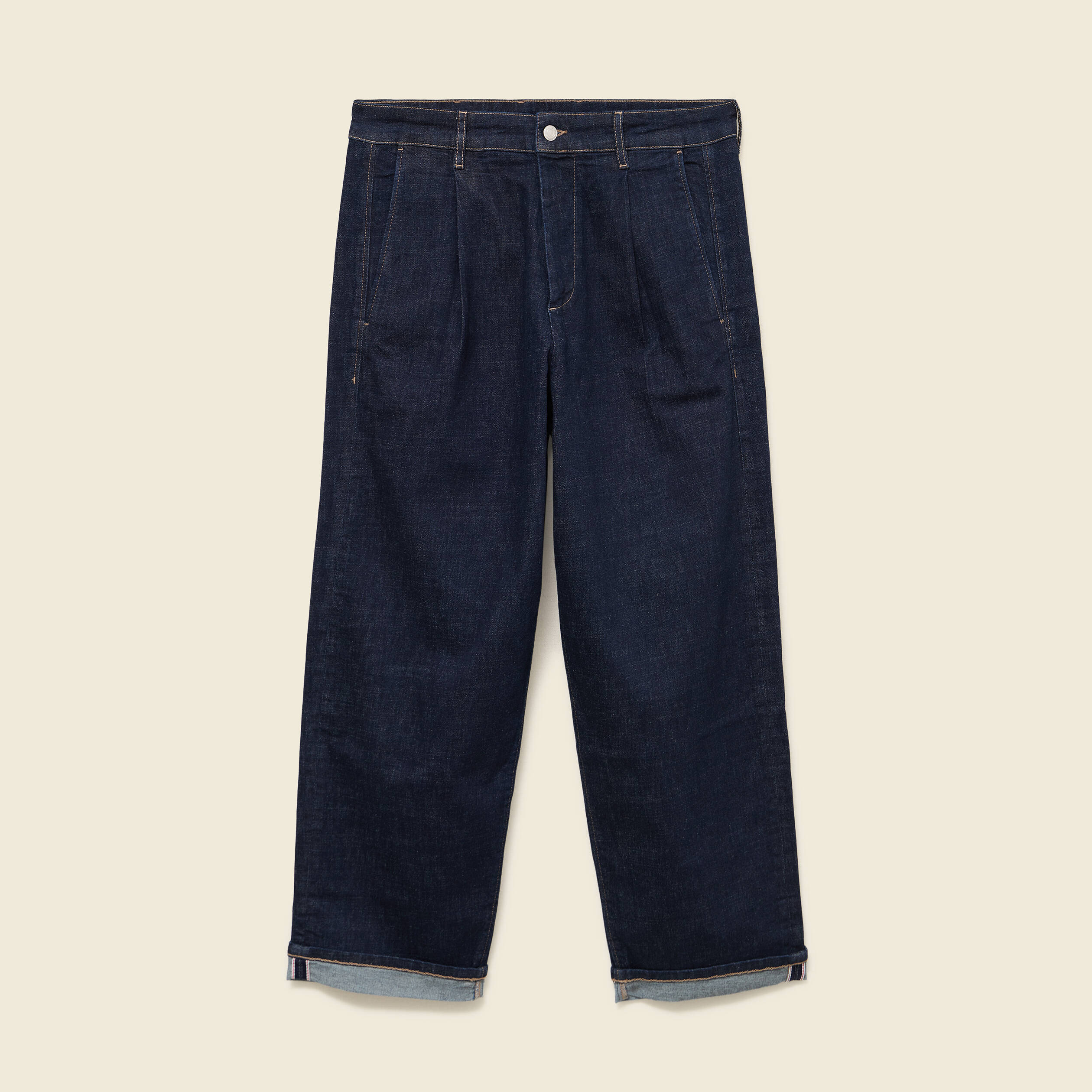 Jeans loose longueur 32 denim brut clean homme