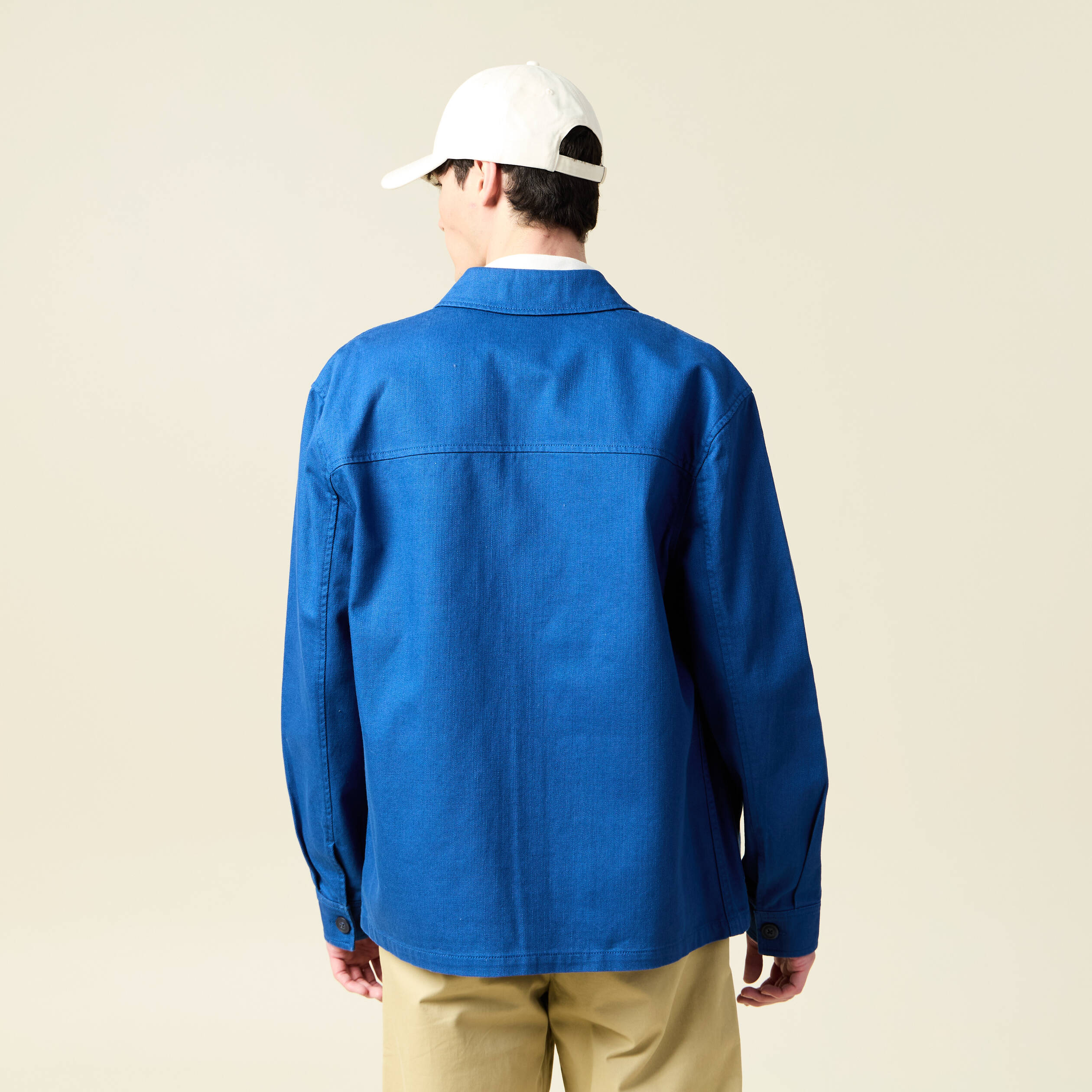 Surchemise oversize bleu roi homme
