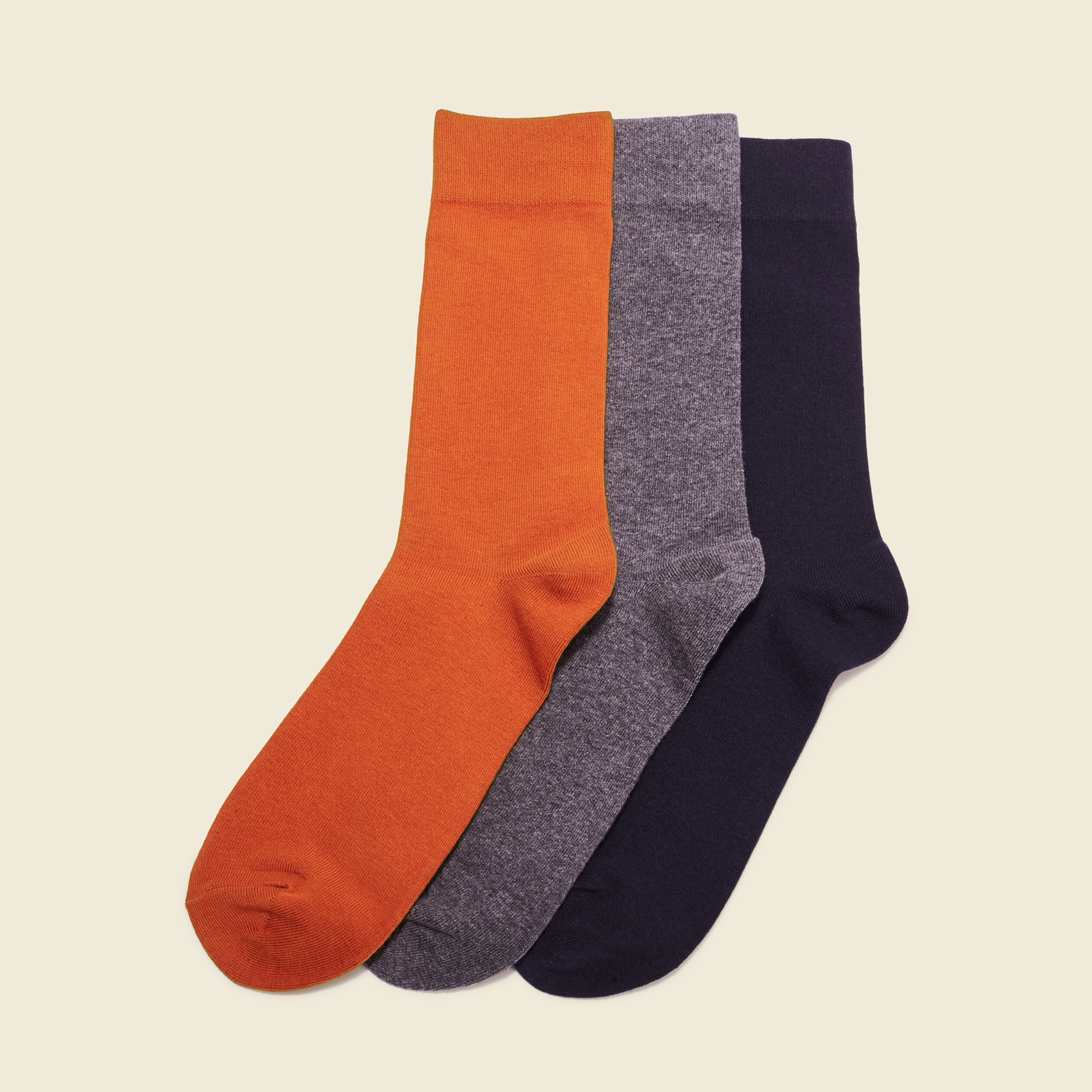 lot 3 paires de chaussettes homme unies marron clair homme Lot 3 paires de chaussettes homme unies marron clair homme