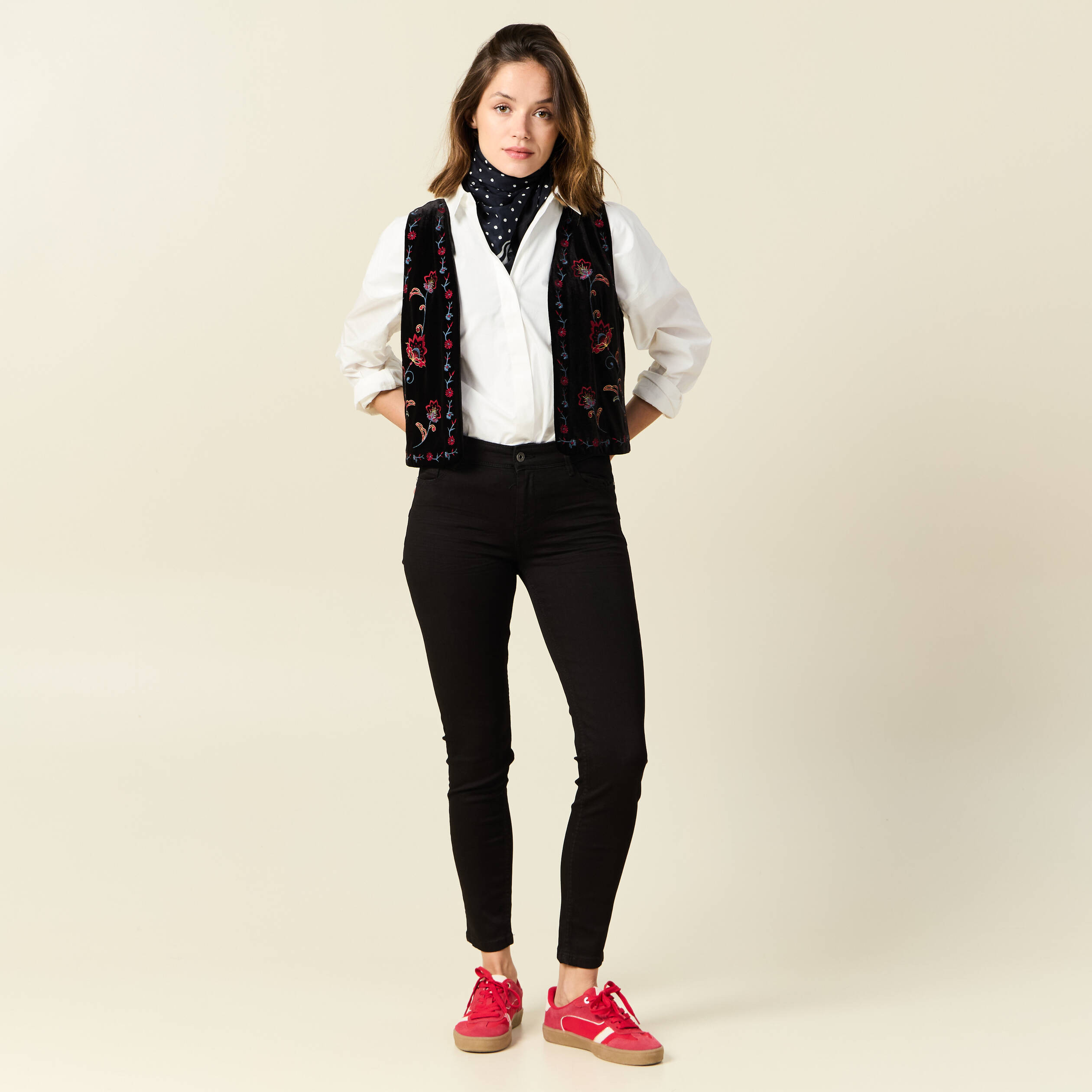 jeans skinny push up 78eme denim noir femme Jeans skinny push up 7/8ème denim noir femme