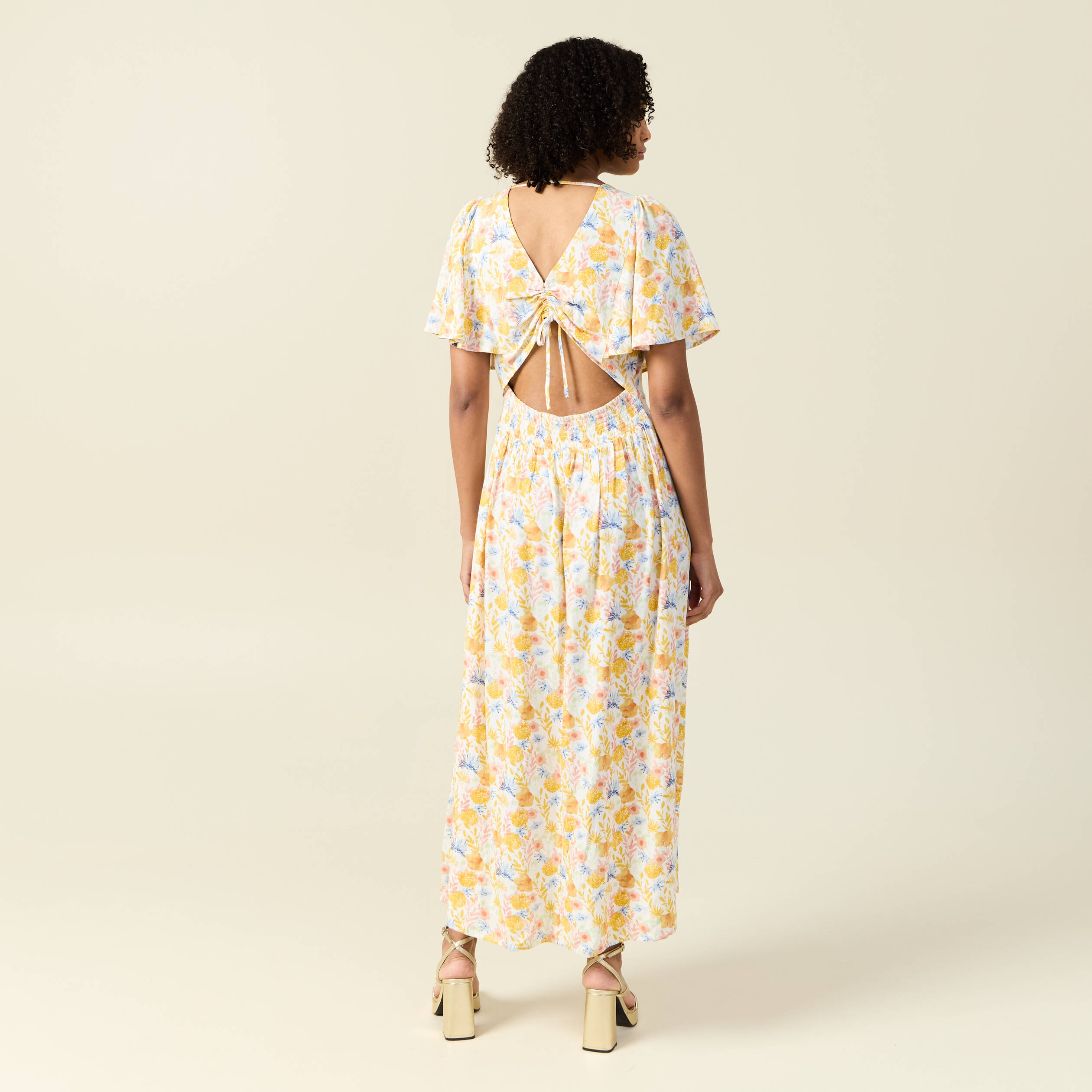 robe longue evasee multicolore femme Robe longue évasée multicolore femme
