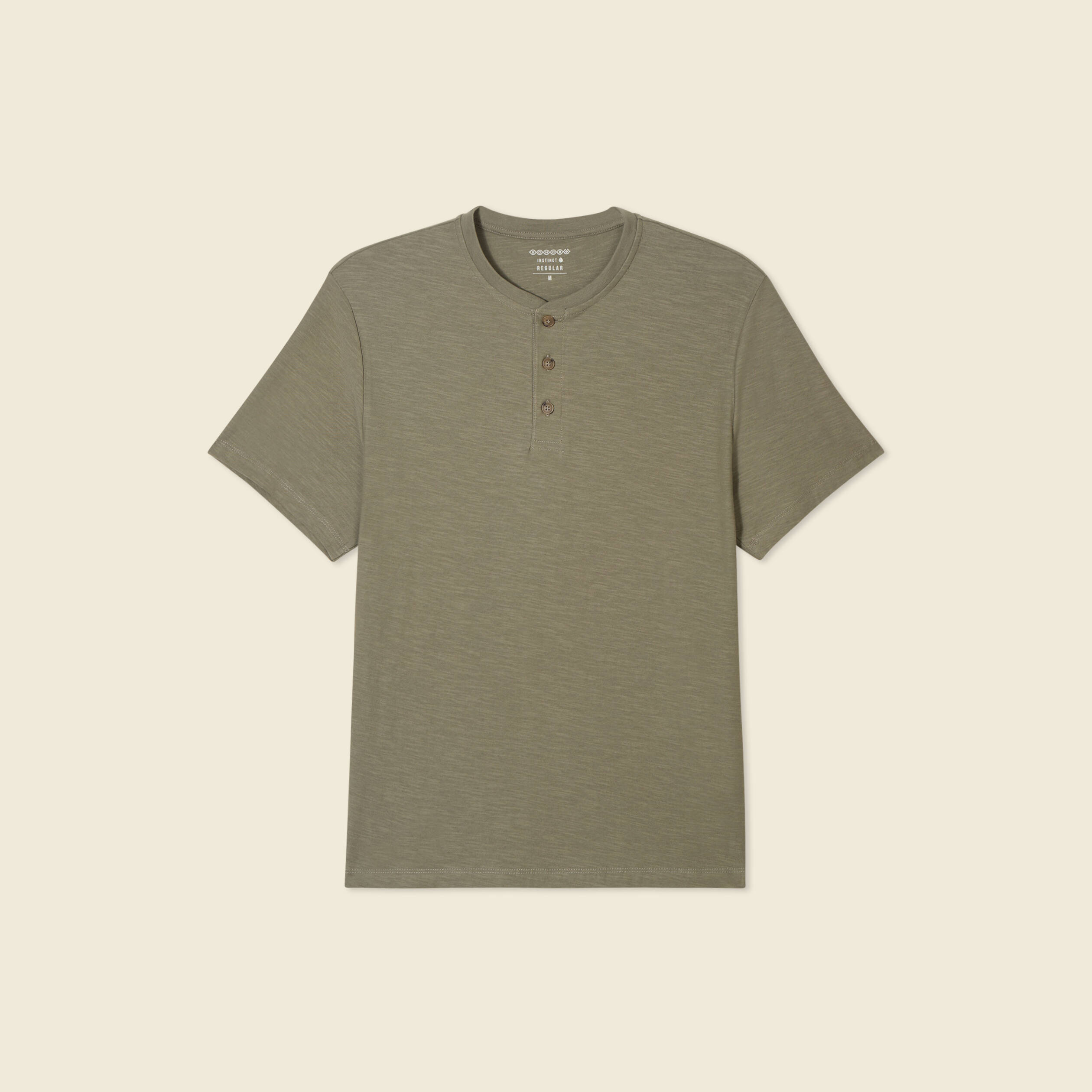 T-shirt manches courtes vert kaki homme