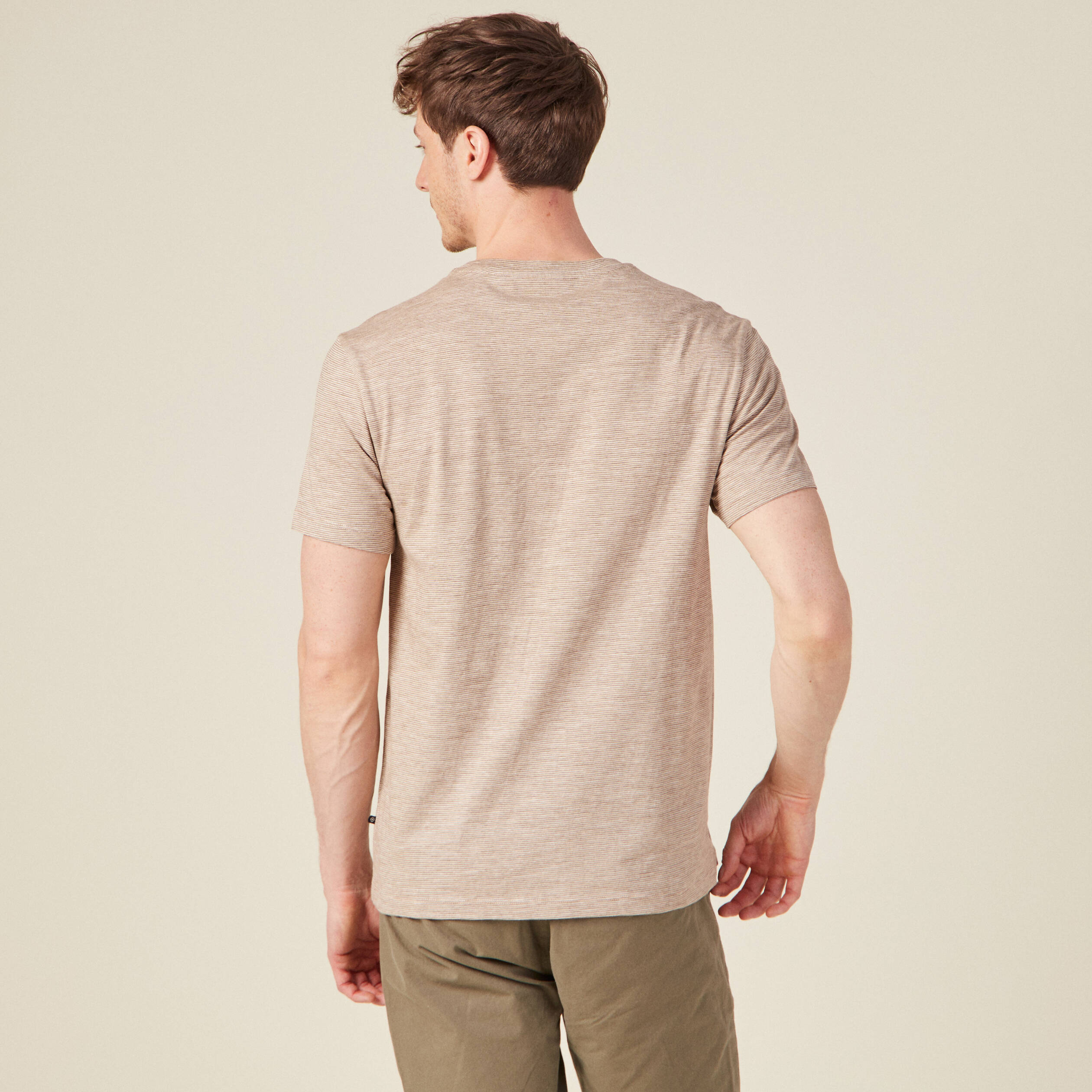 T-shirt manches courtes marron foncé homme