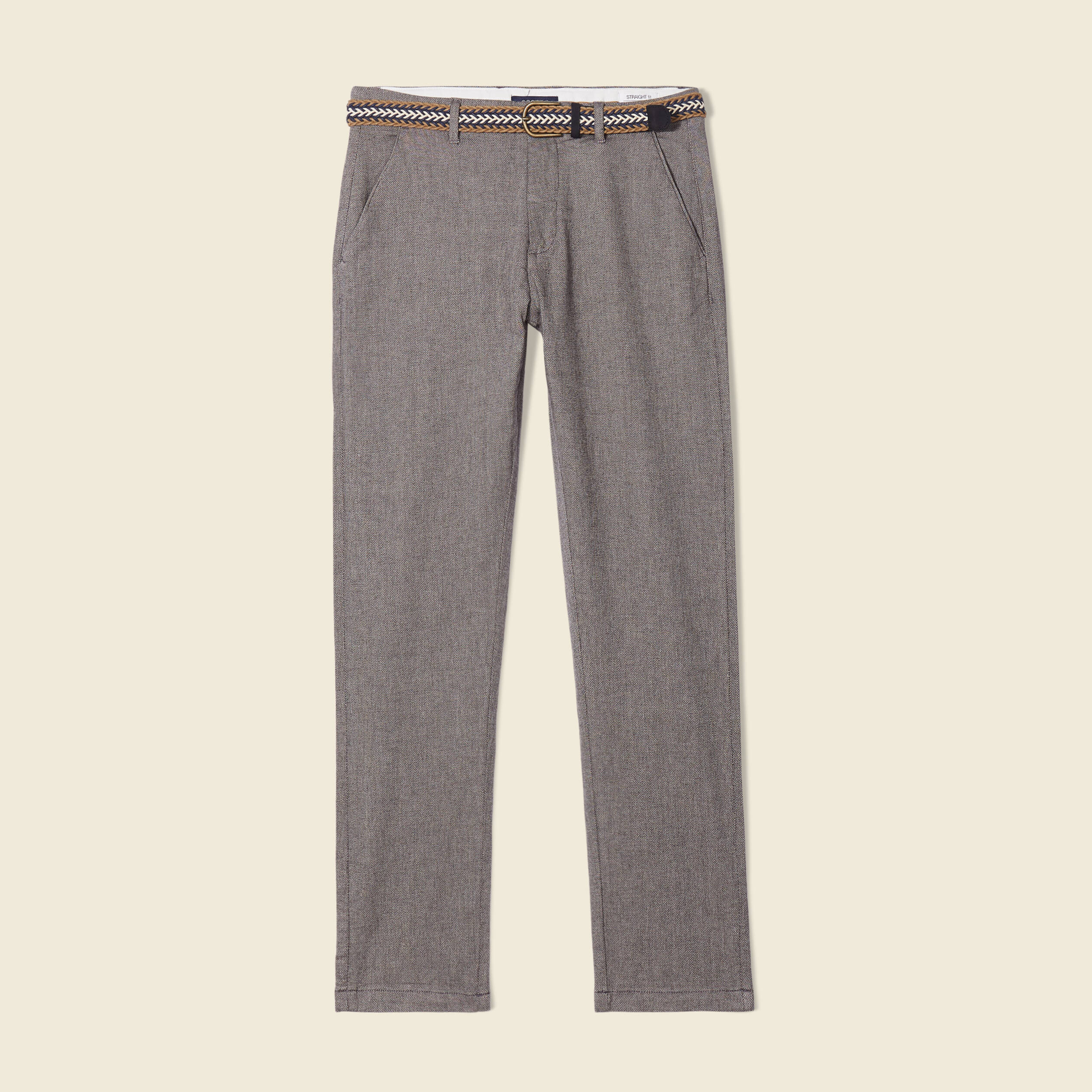 Pantalon chino straight gris foncé homme