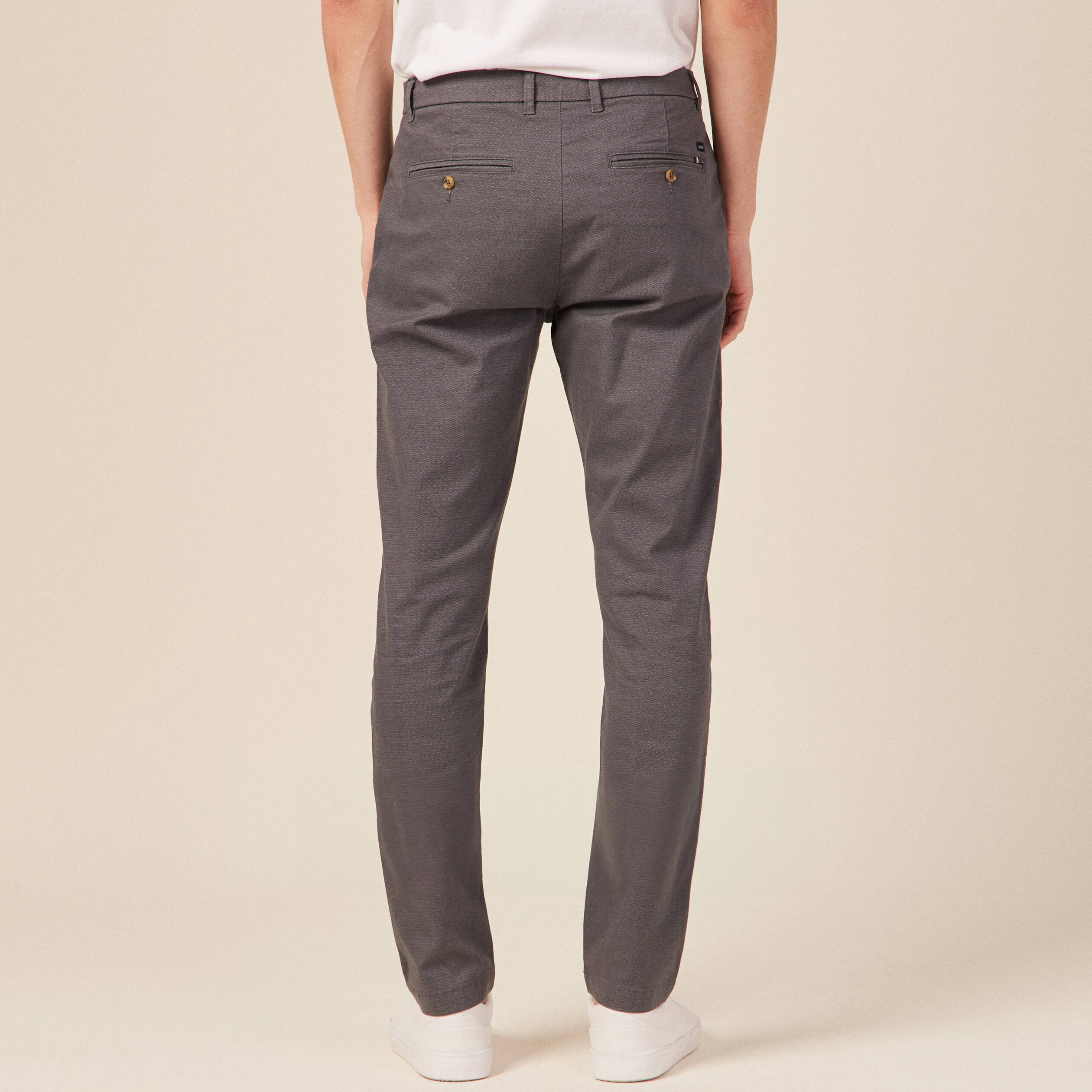 pantalon slim instinct chino gris homme Pantalon slim Instinct chino gris homme