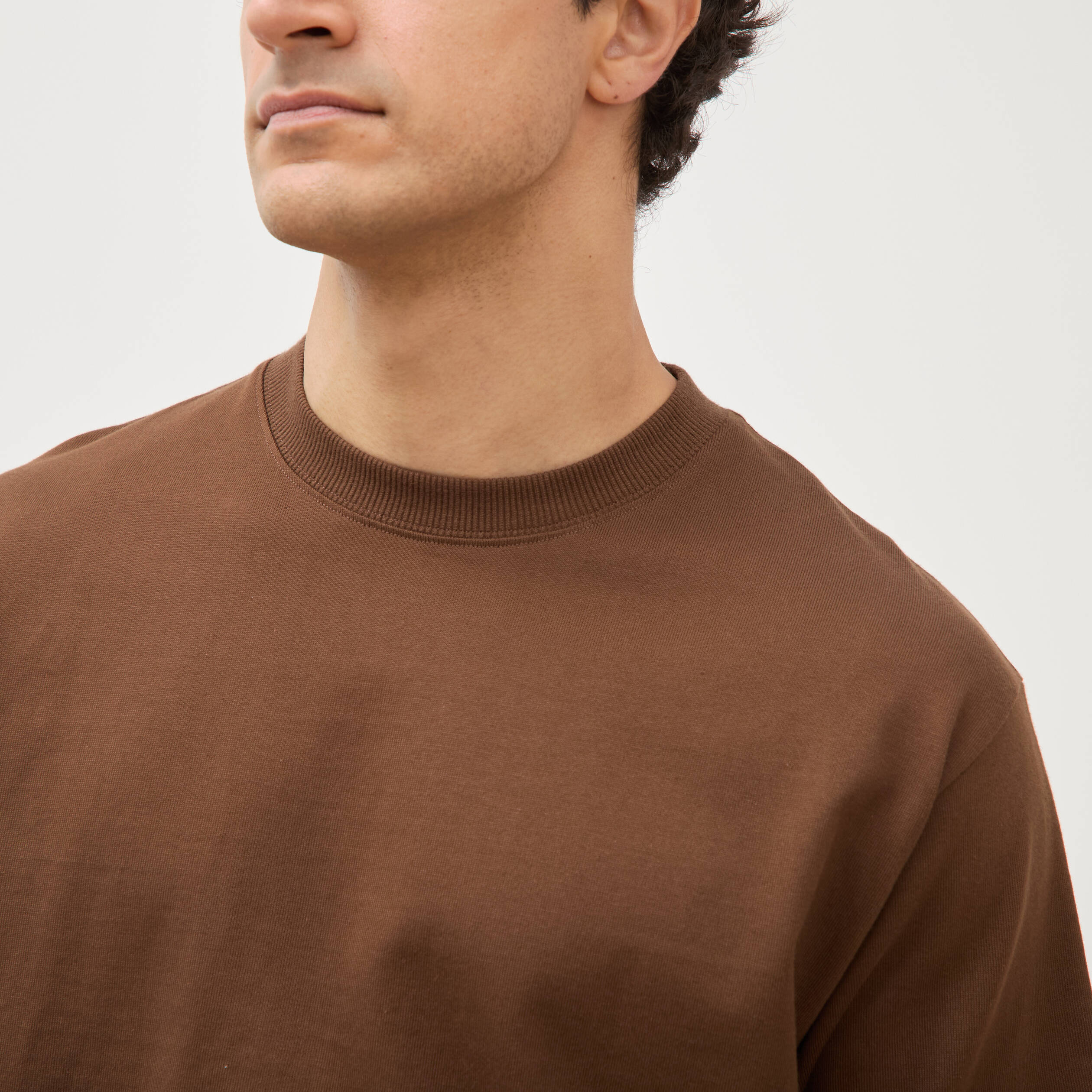 T-shirt en coton taupe homme
