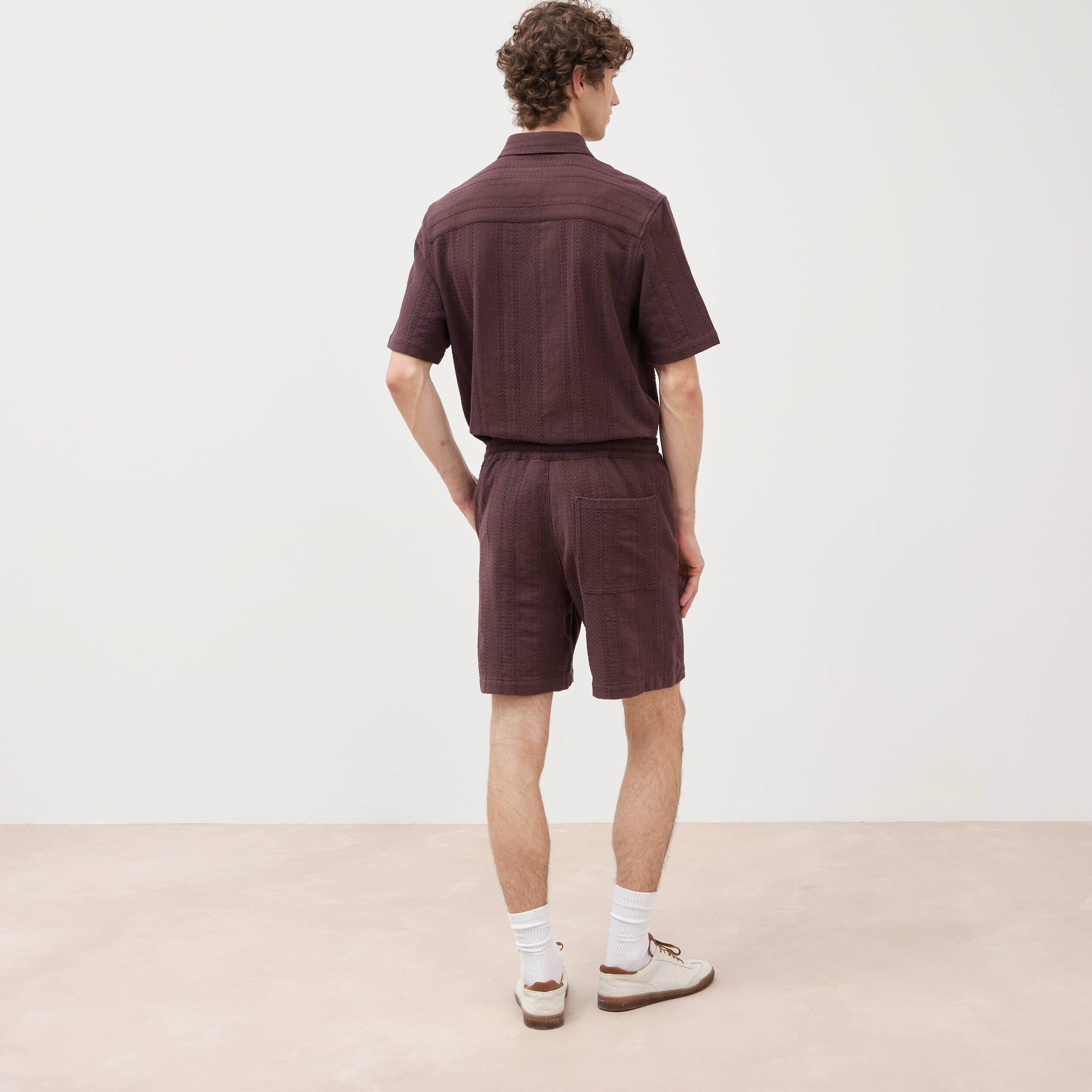 Bermuda marron fonc&eacute; homme