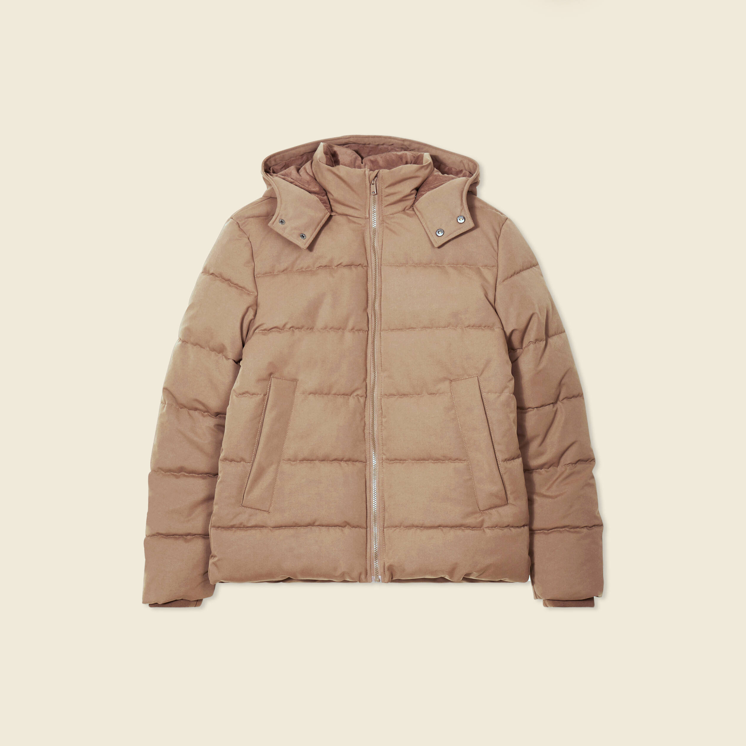 doudoune capuche amovible marron fonce homme Doudoune capuche amovible marron foncé homme