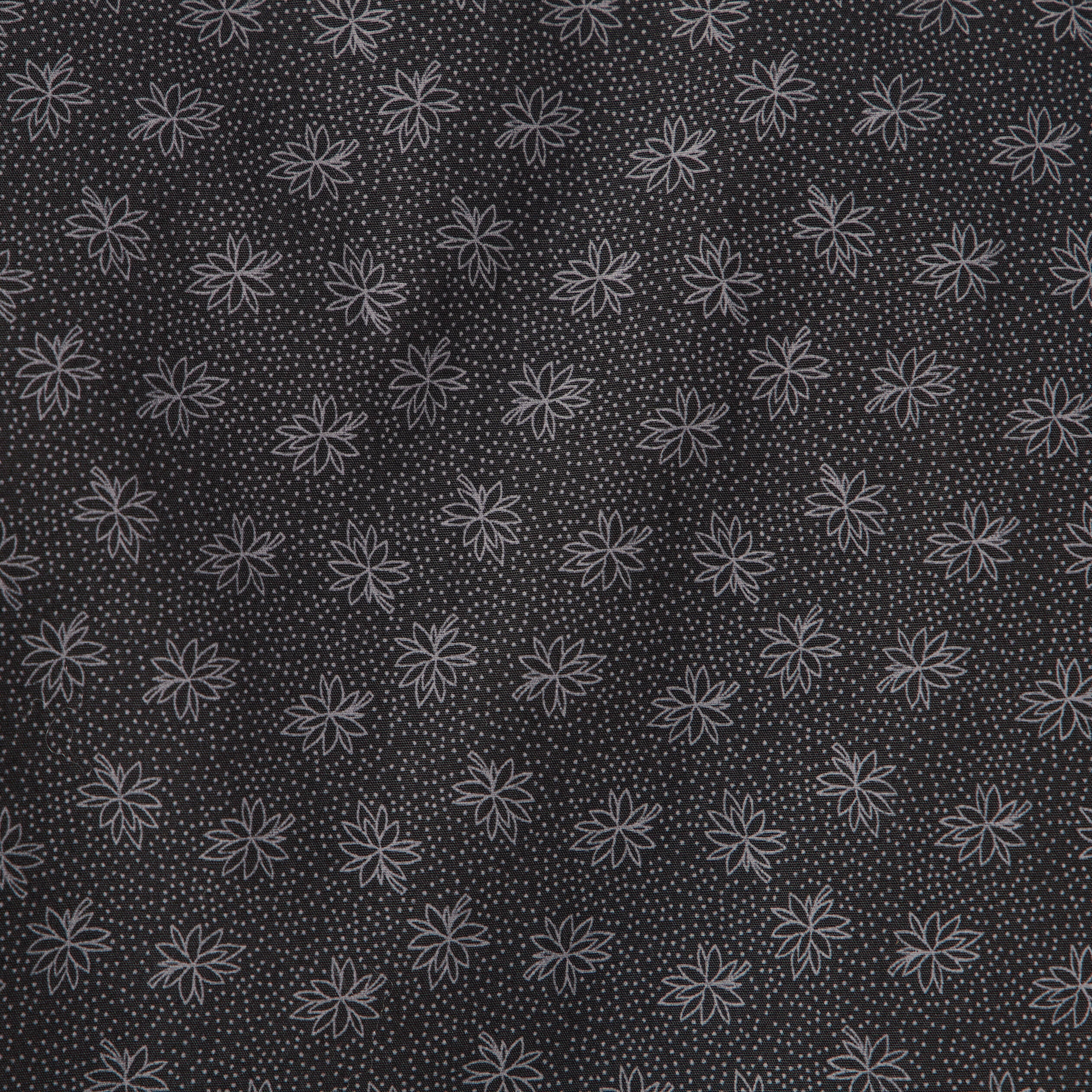 Chemise cintr&eacute;e en coton manches longues noir homme