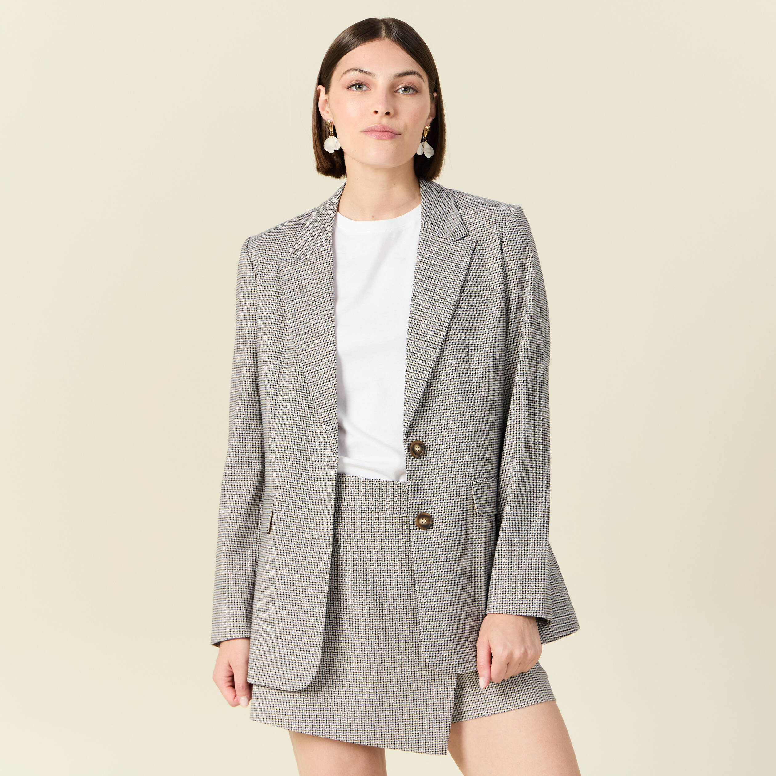 veste blazer eco responsable bleu marine femme Veste blazer éco-responsable bleu marine femme