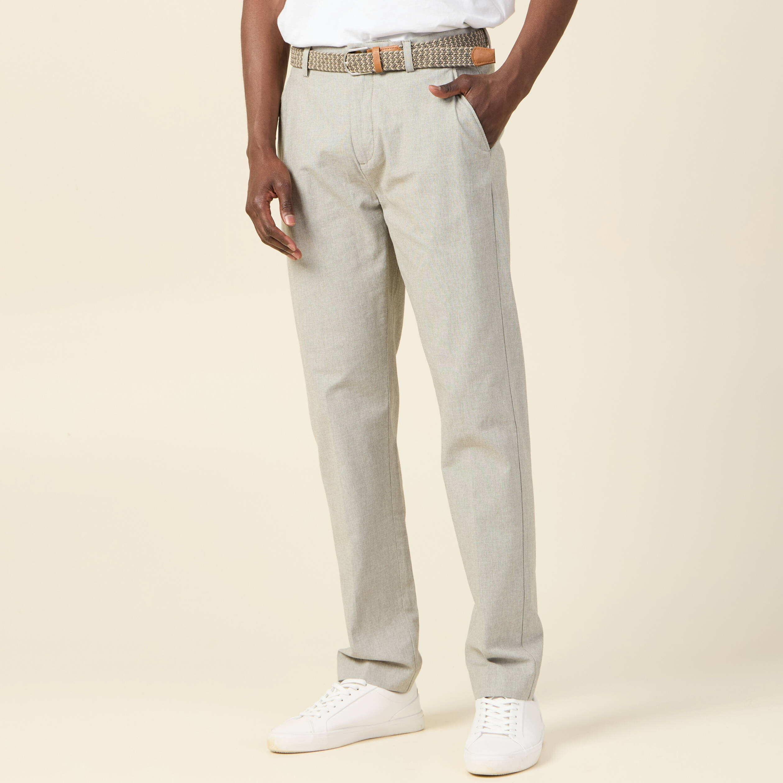 pantalon eco responsable vert kaki homme Pantalon éco-responsable vert kaki homme