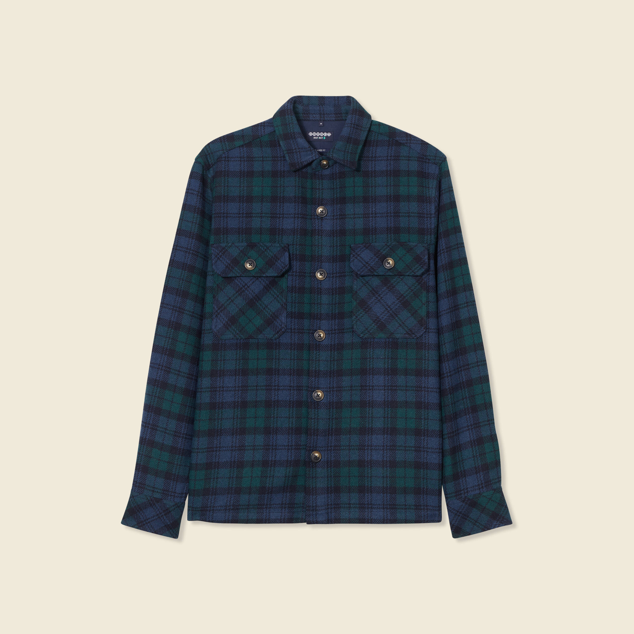 Chemise manches longues bleu marine homme