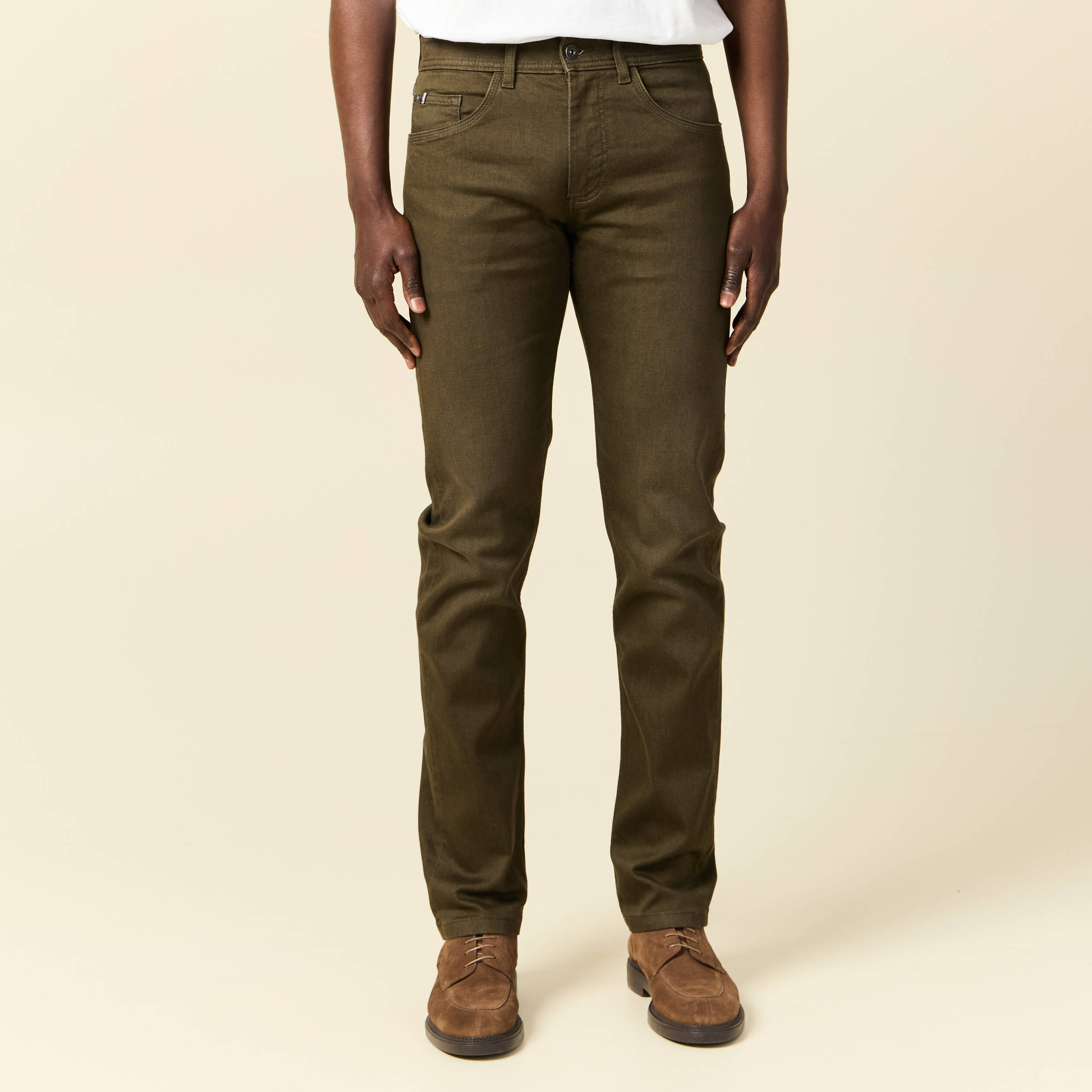 Jeans straight homme taupe homme