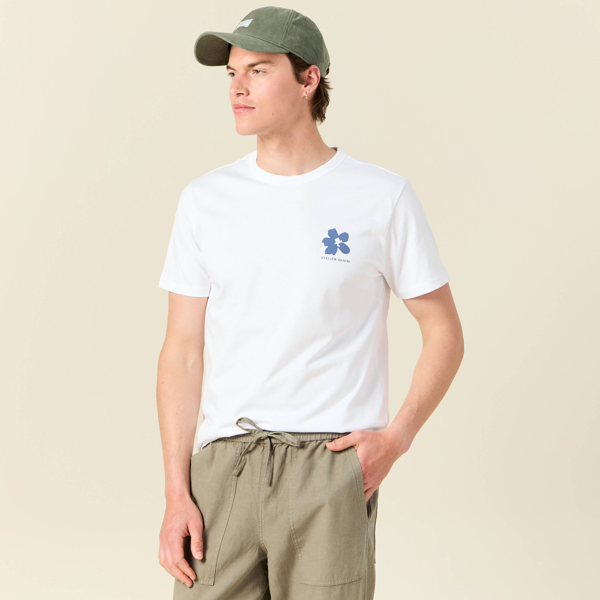 t shirt manches courtes blanc homme T-shirt manches courtes blanc homme