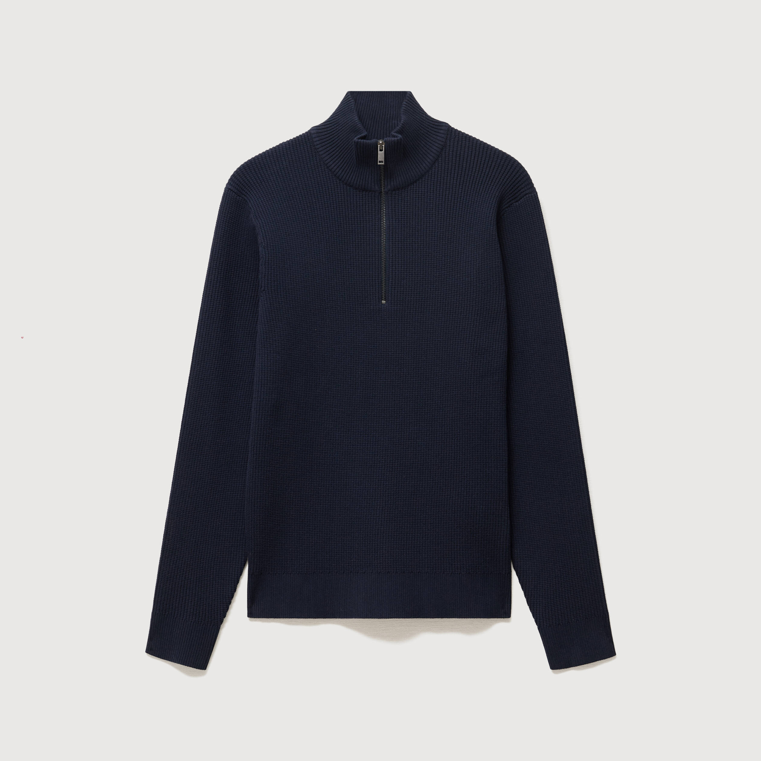 Pull col camionneur bleu marine homme