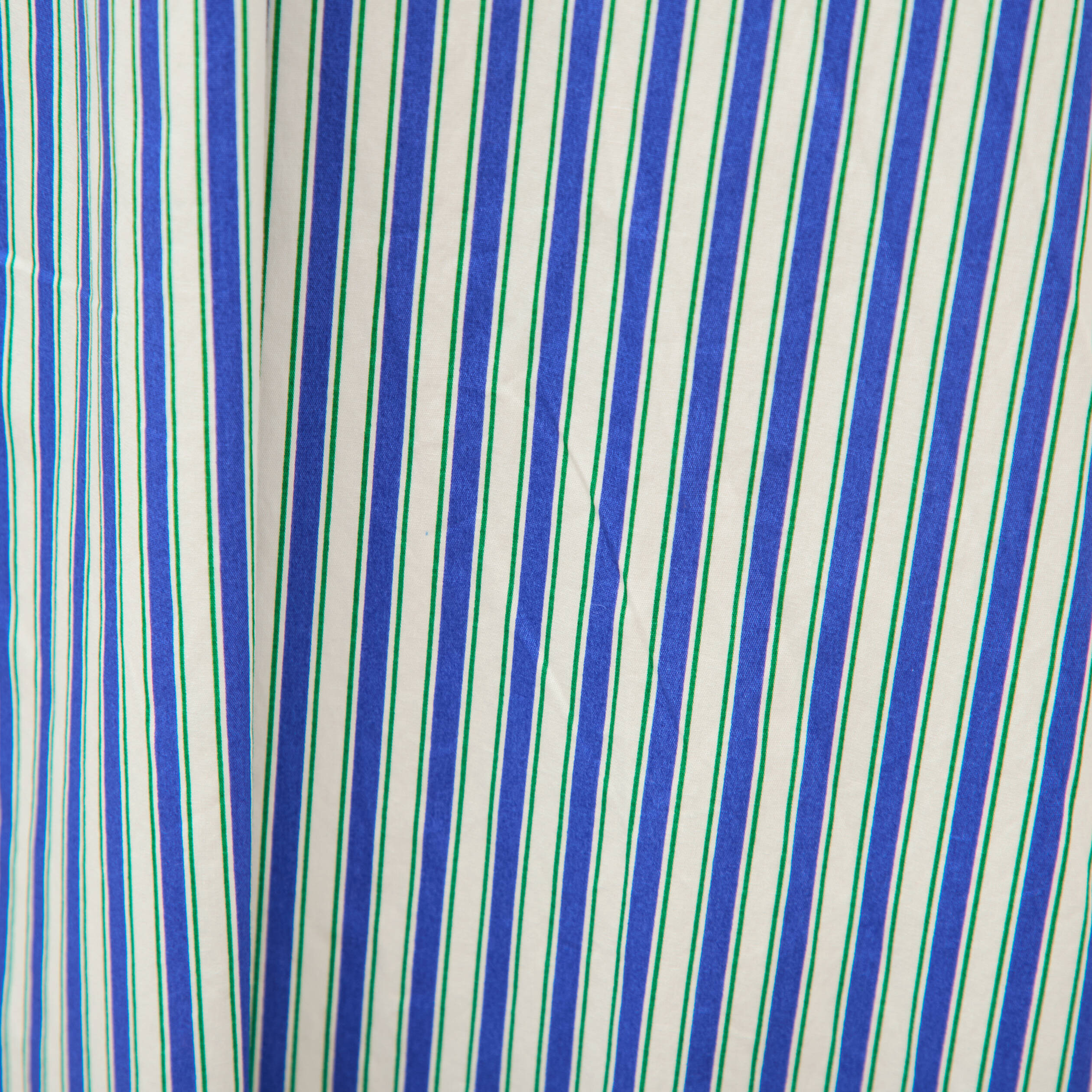 Jupe longue &eacute;vas&eacute;e en coton ray&eacute; bleu femme