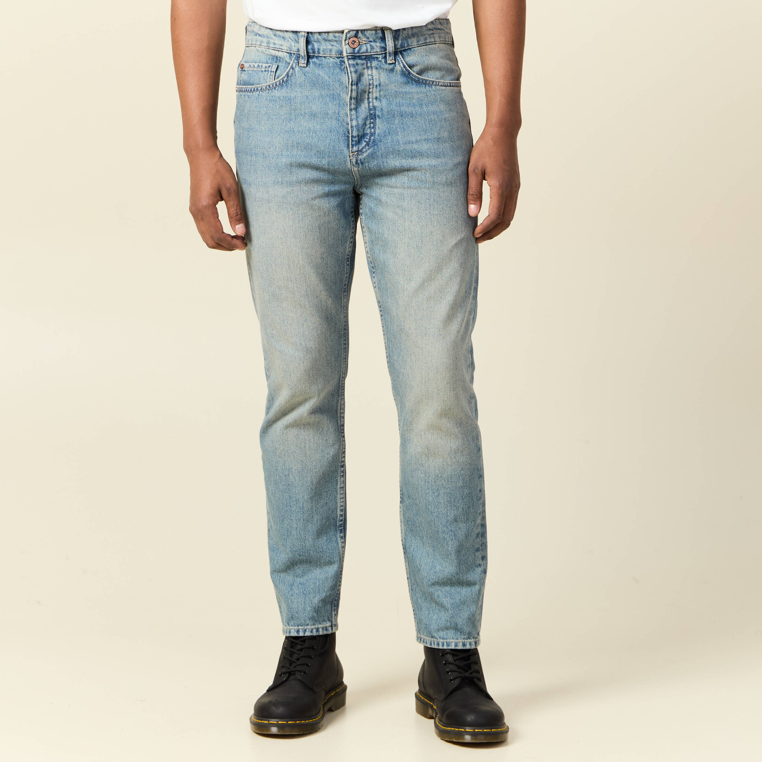 jeans straight taille tapered denim dirty homme Jeans straight taille tapered denim dirty homme