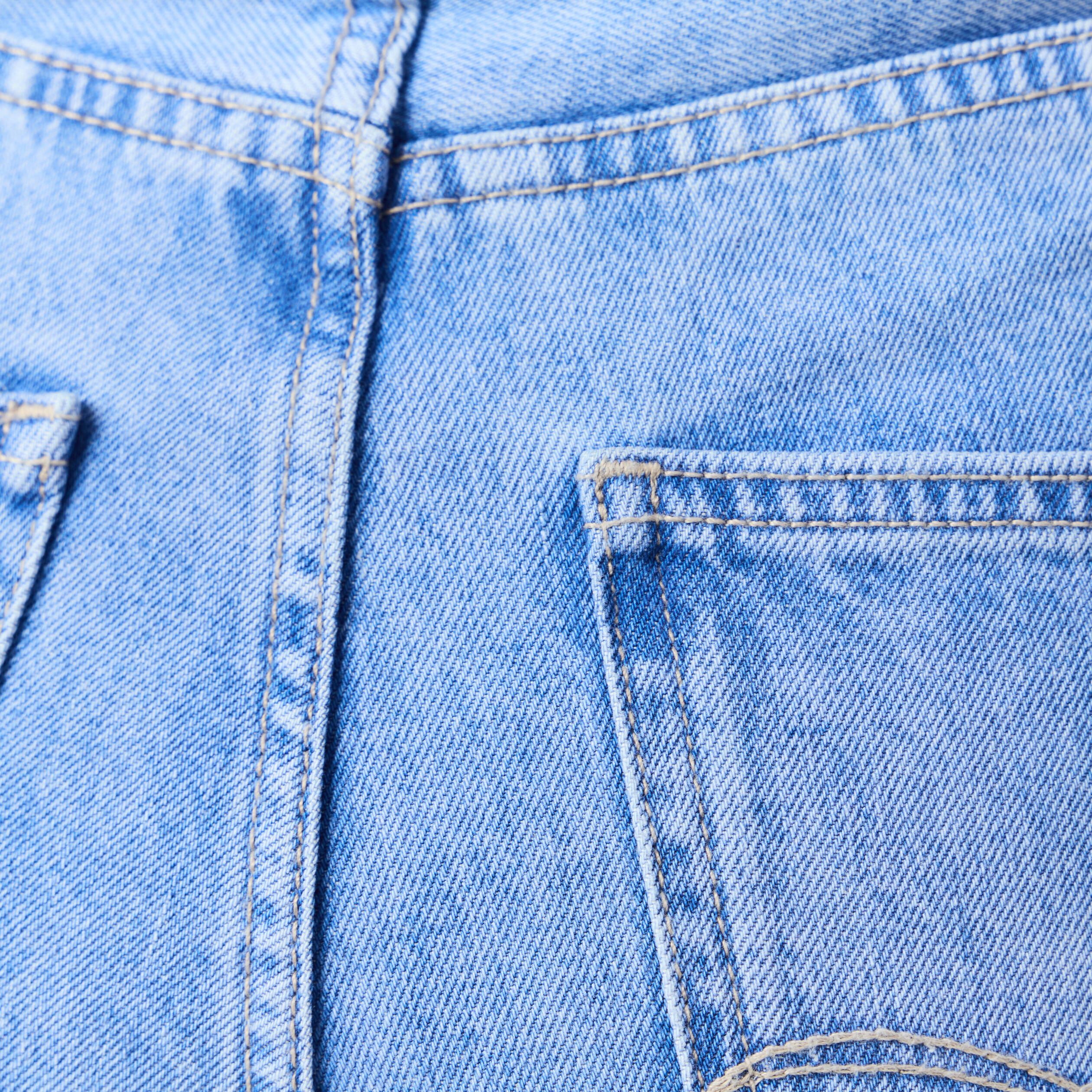 Jeans slouchy 7/8&egrave;me denim baby bleu femme