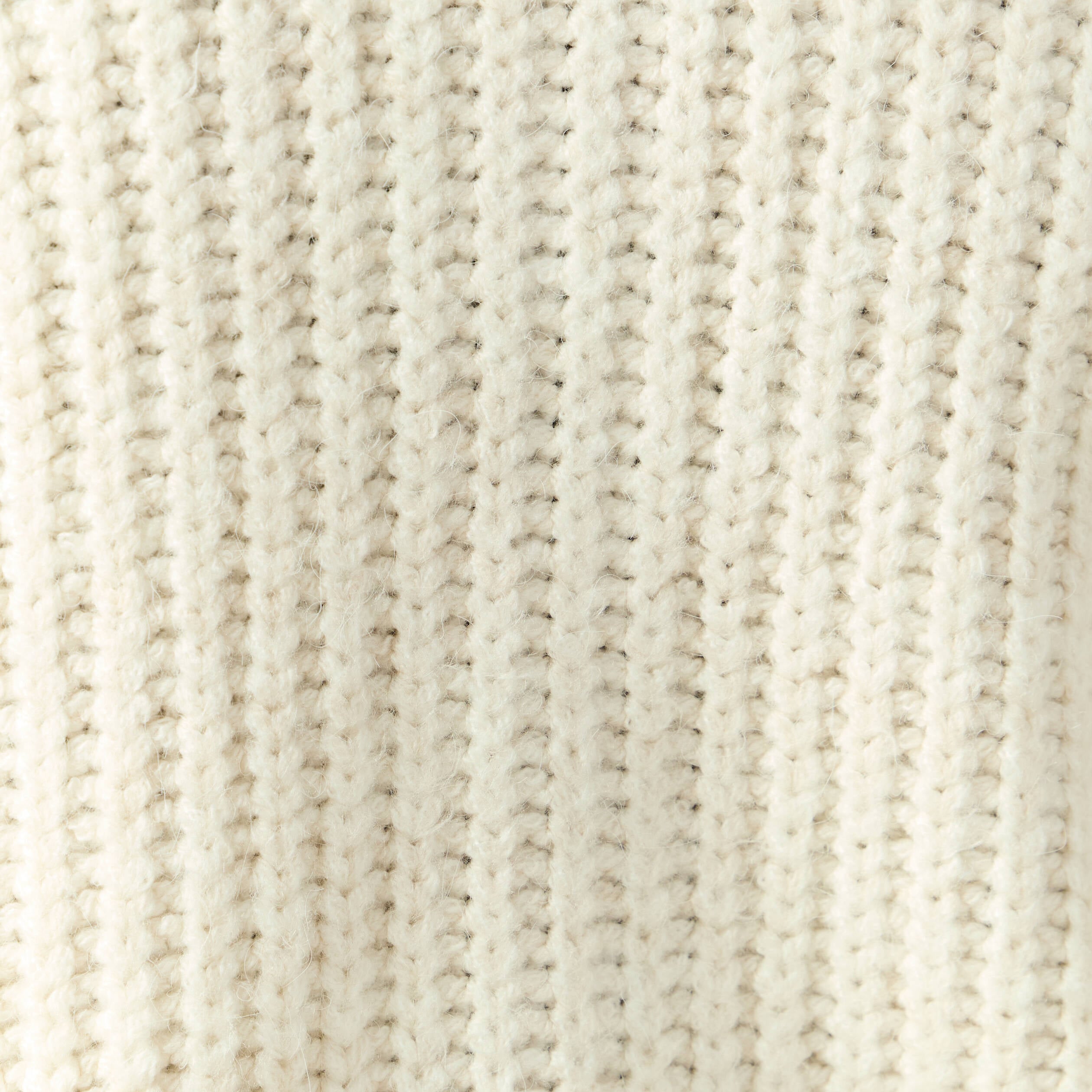 Gilet droit court manches longues creme femme