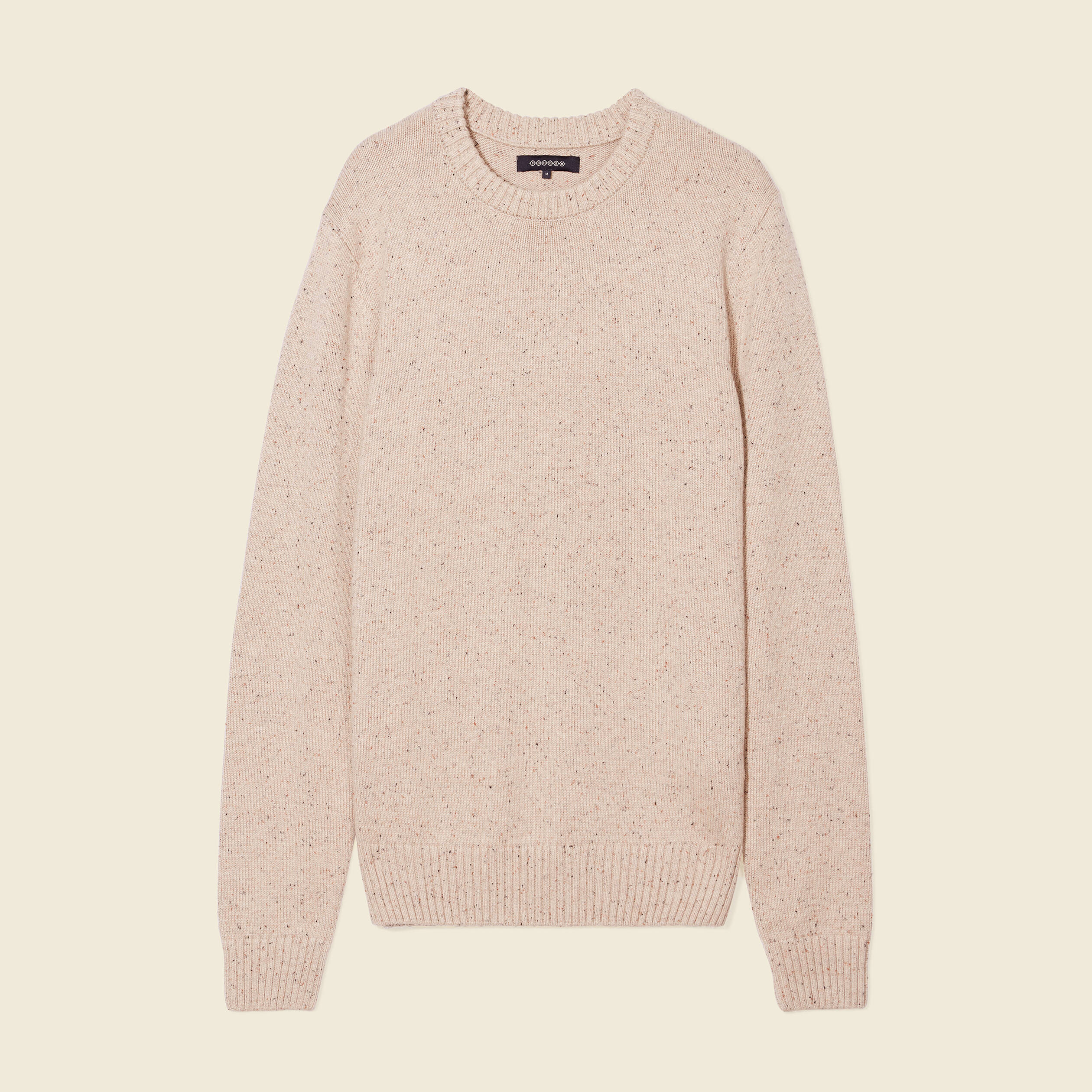 pull manches longues col rond beige homme Pull manches longues col rond beige homme