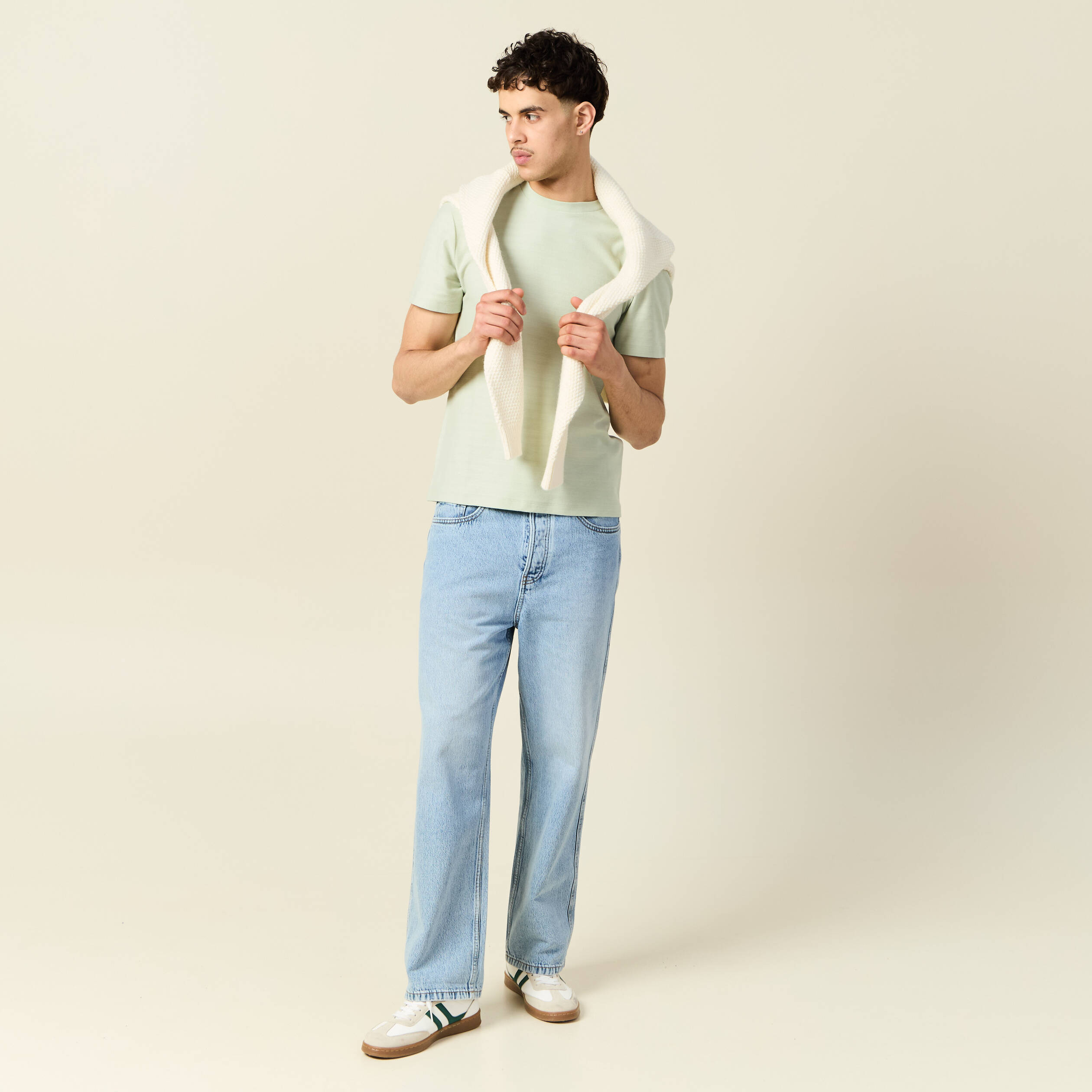 T-shirt manches courtes vert clair homme