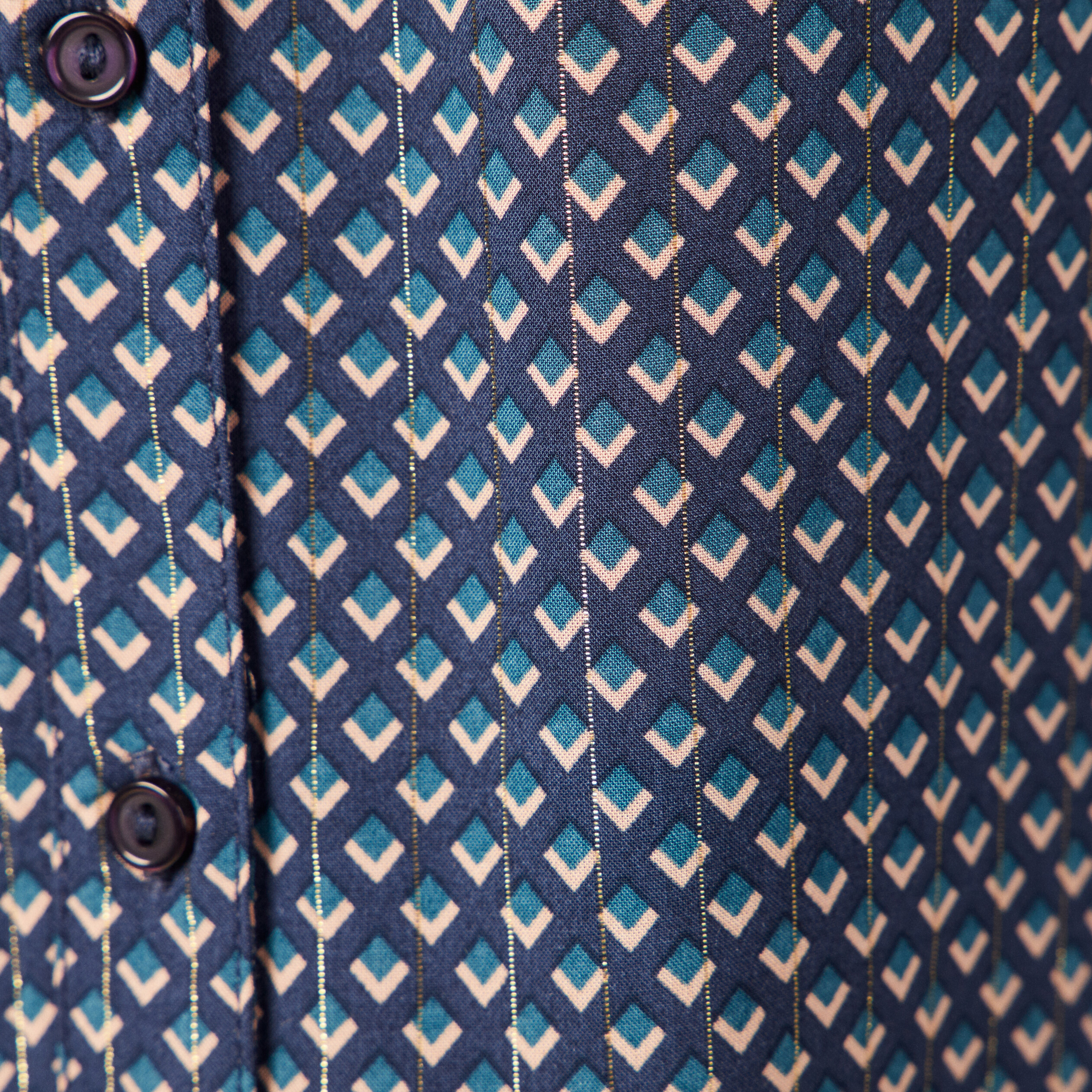 Chemise manches longues bleu femme