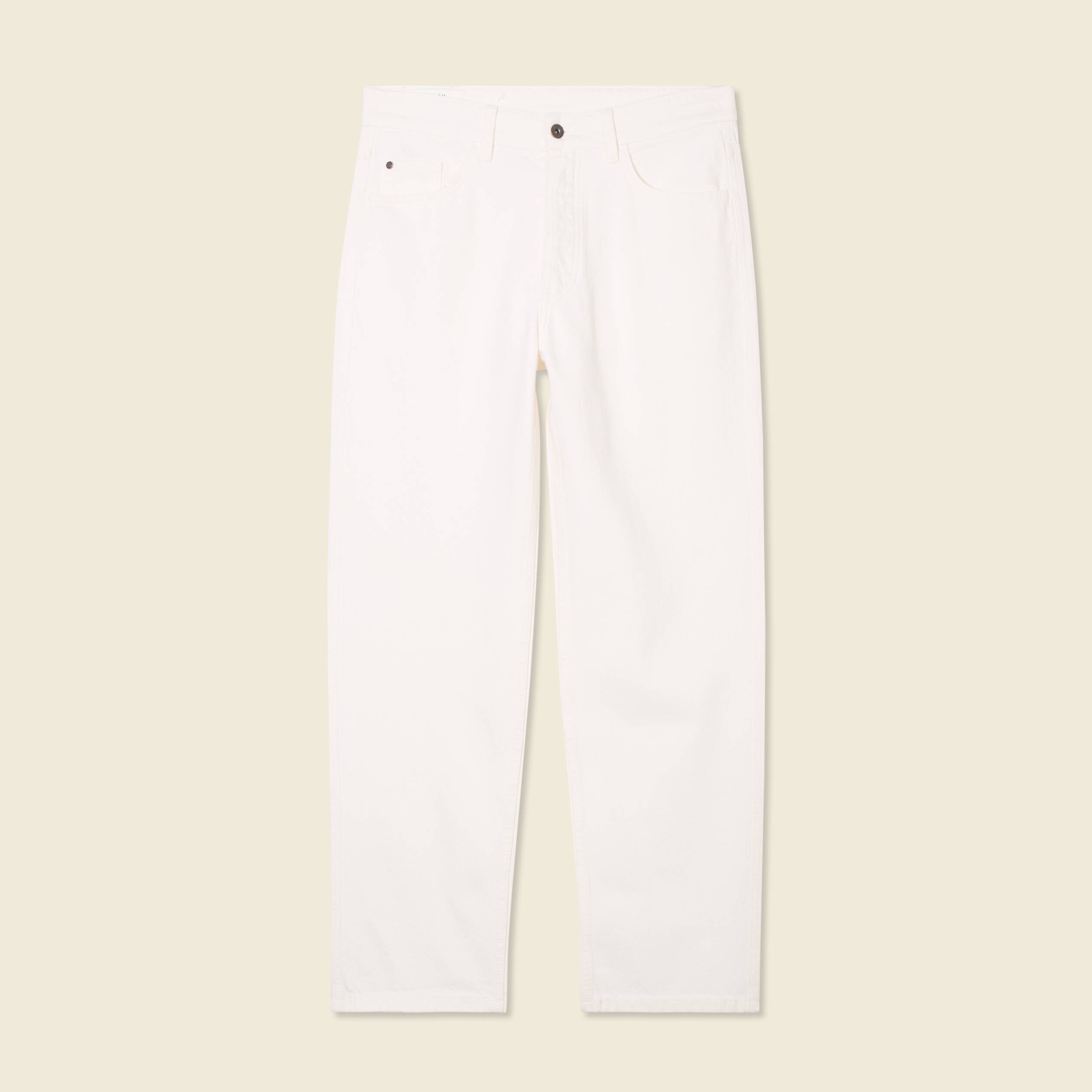 Jeans large relaxed denim blanc homme