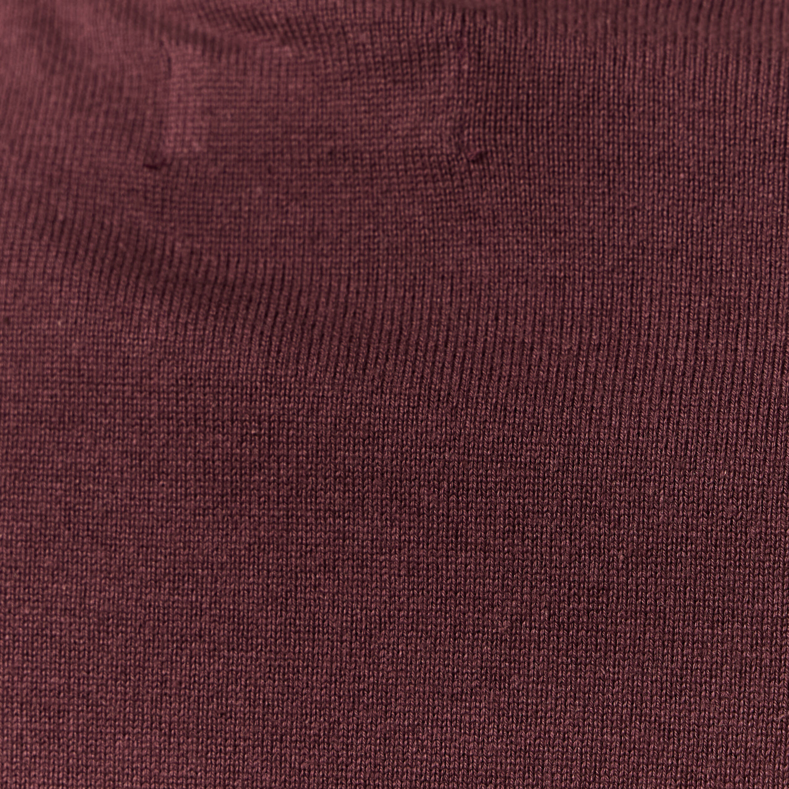 Pull droit court manches longues bordeaux homme