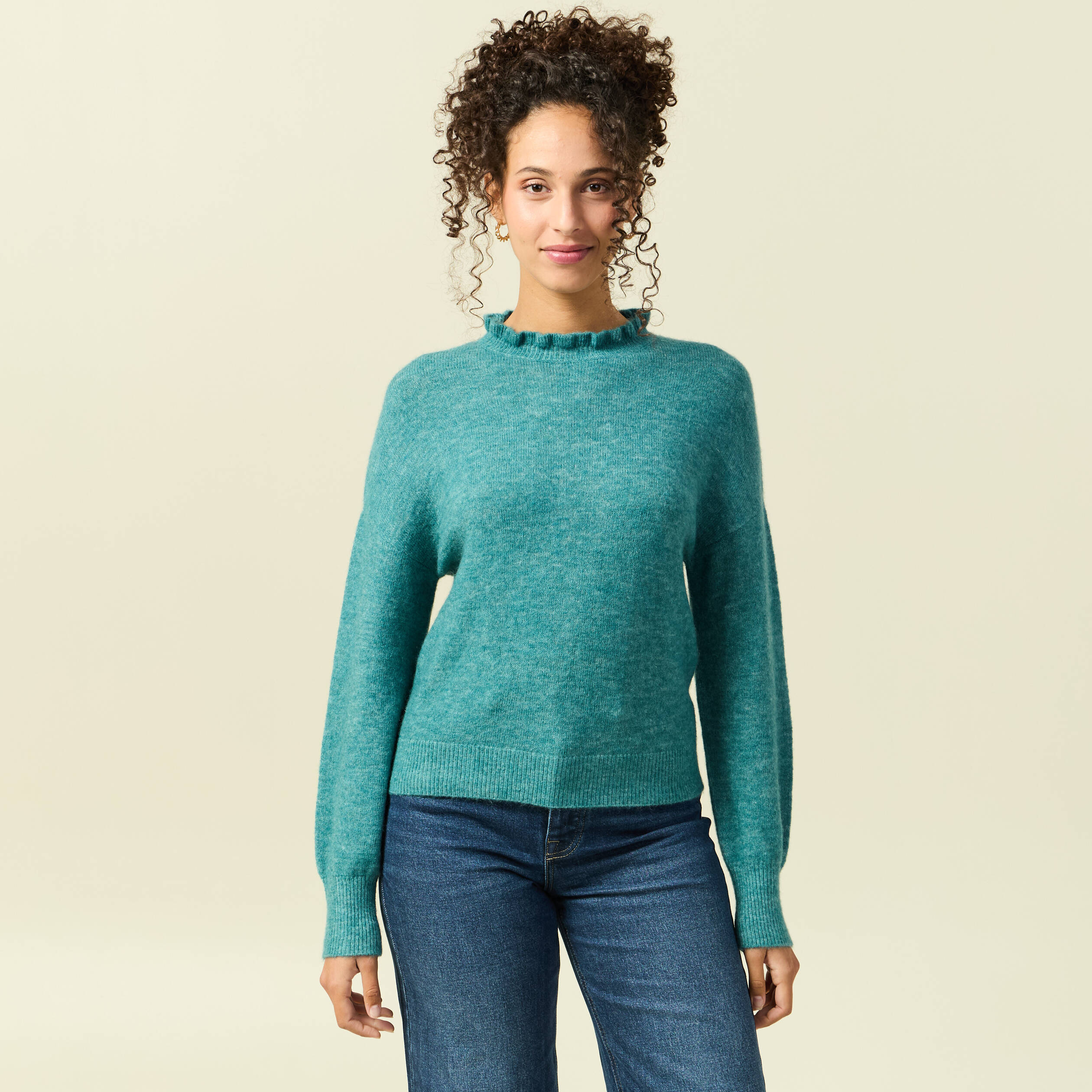 CALVIN KLEIN Haut Pull Col Rond Femme Taille M