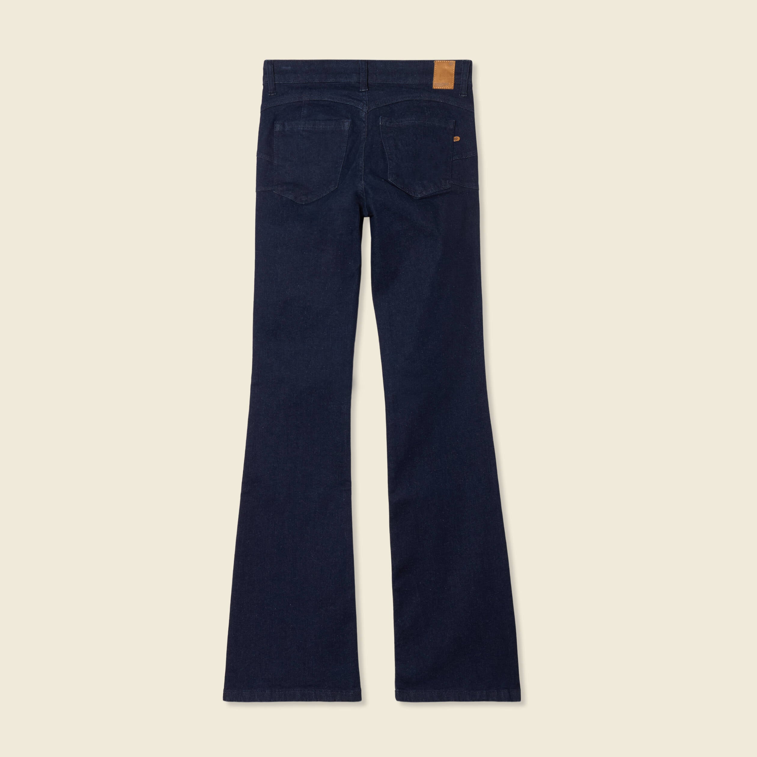 Jeans bootcut 5 poches denim brut femme