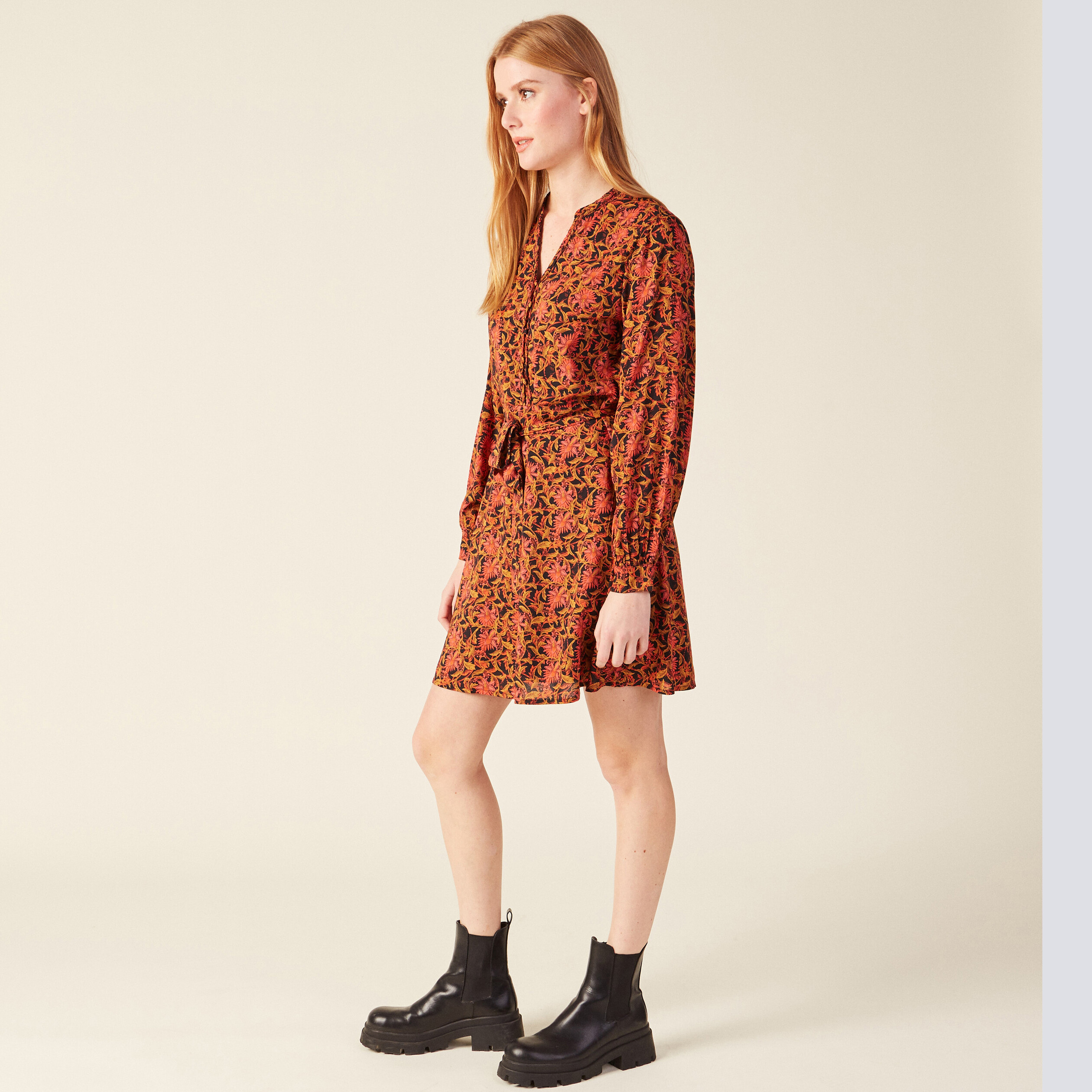 Robe droite éco-responsable noir femme